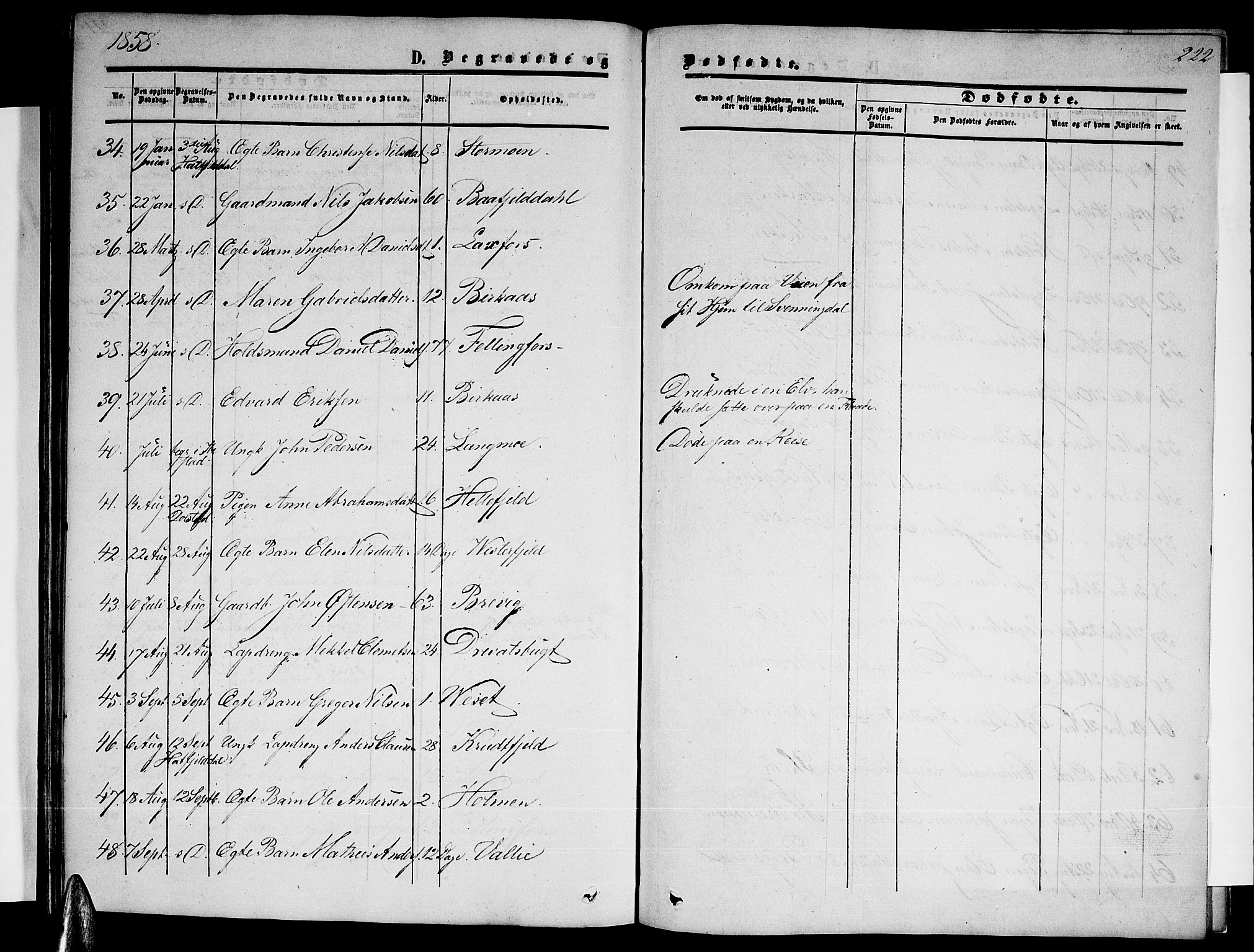 Ministerialprotokoller, klokkerbøker og fødselsregistre - Nordland, AV/SAT-A-1459/820/L0301: Parish register (copy) no. 820C03, 1851-1858, p. 222