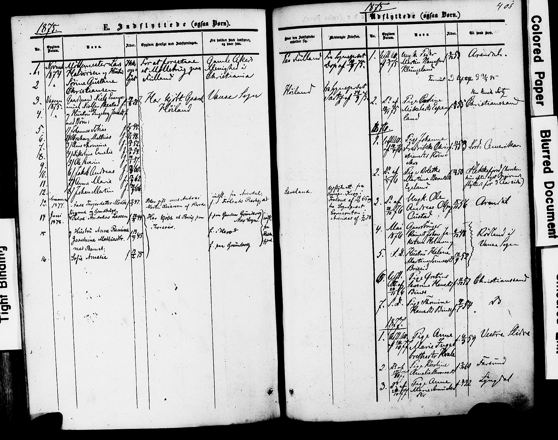 Herad sokneprestkontor, AV/SAK-1111-0018/F/Fa/Faa/L0005: Parish register (official) no. A 5, 1853-1886, p. 405