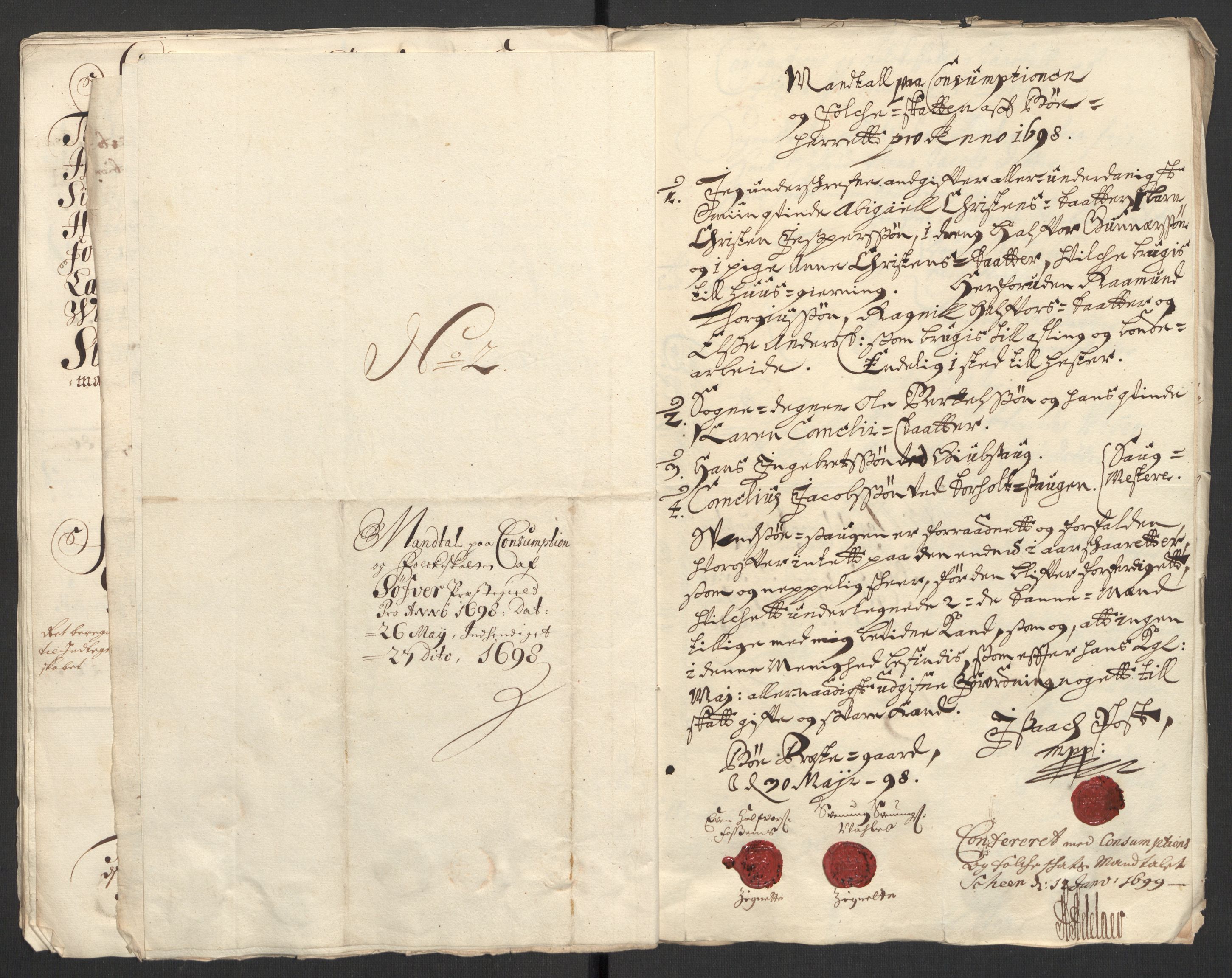 Rentekammeret inntil 1814, Reviderte regnskaper, Fogderegnskap, AV/RA-EA-4092/R36/L2099: Fogderegnskap Øvre og Nedre Telemark og Bamble, 1698, p. 19