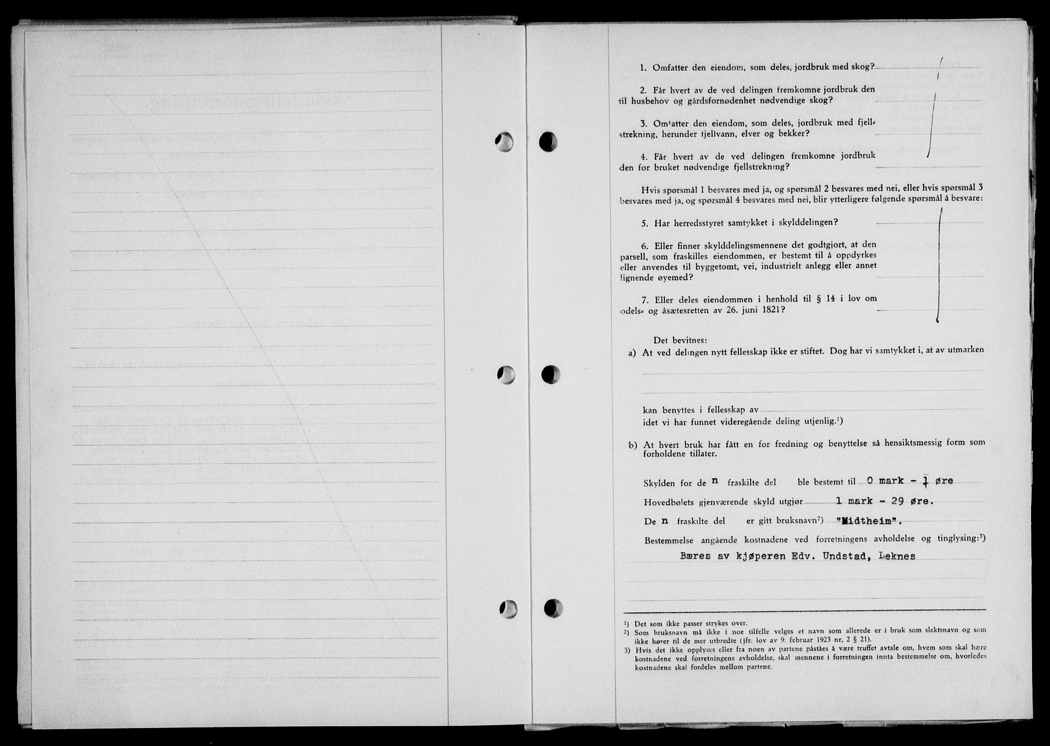 Lofoten sorenskriveri, SAT/A-0017/1/2/2C/L0014a: Mortgage book no. 14a, 1946-1946, Diary no: : 890/1946