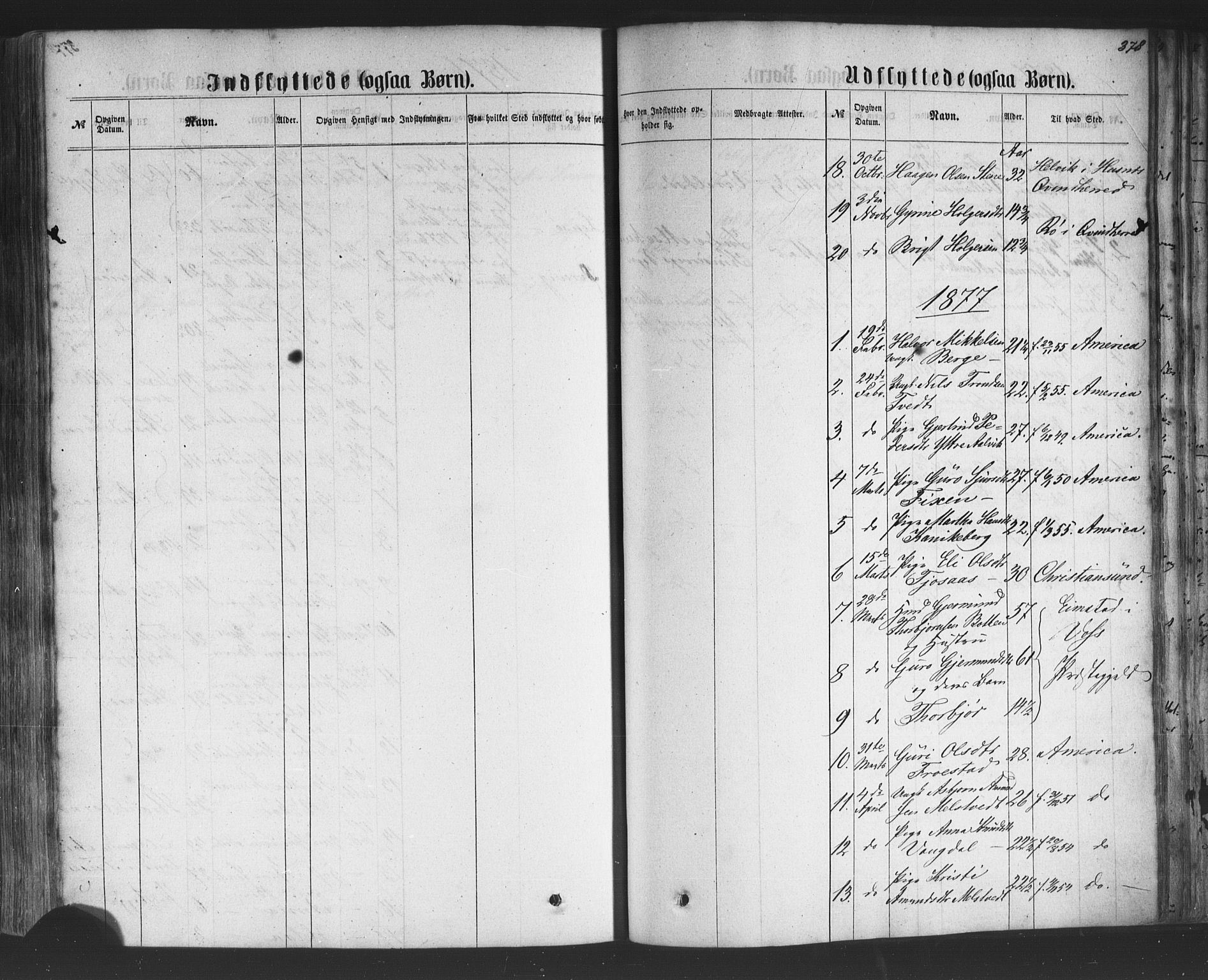 Kvam sokneprestembete, SAB/A-76201/H/Haa: Parish register (official) no. A 9, 1864-1879, p. 378