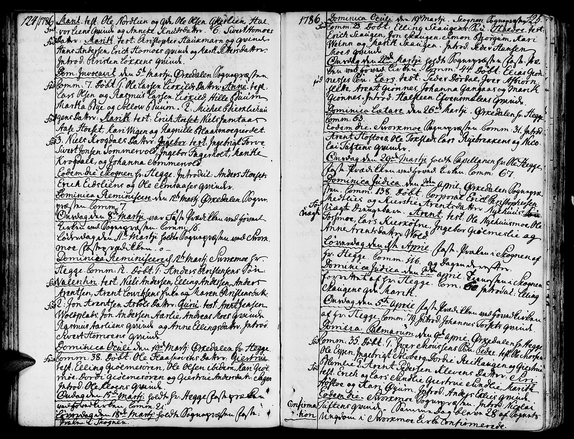 Ministerialprotokoller, klokkerbøker og fødselsregistre - Sør-Trøndelag, SAT/A-1456/668/L0802: Parish register (official) no. 668A02, 1776-1799, p. 124-125