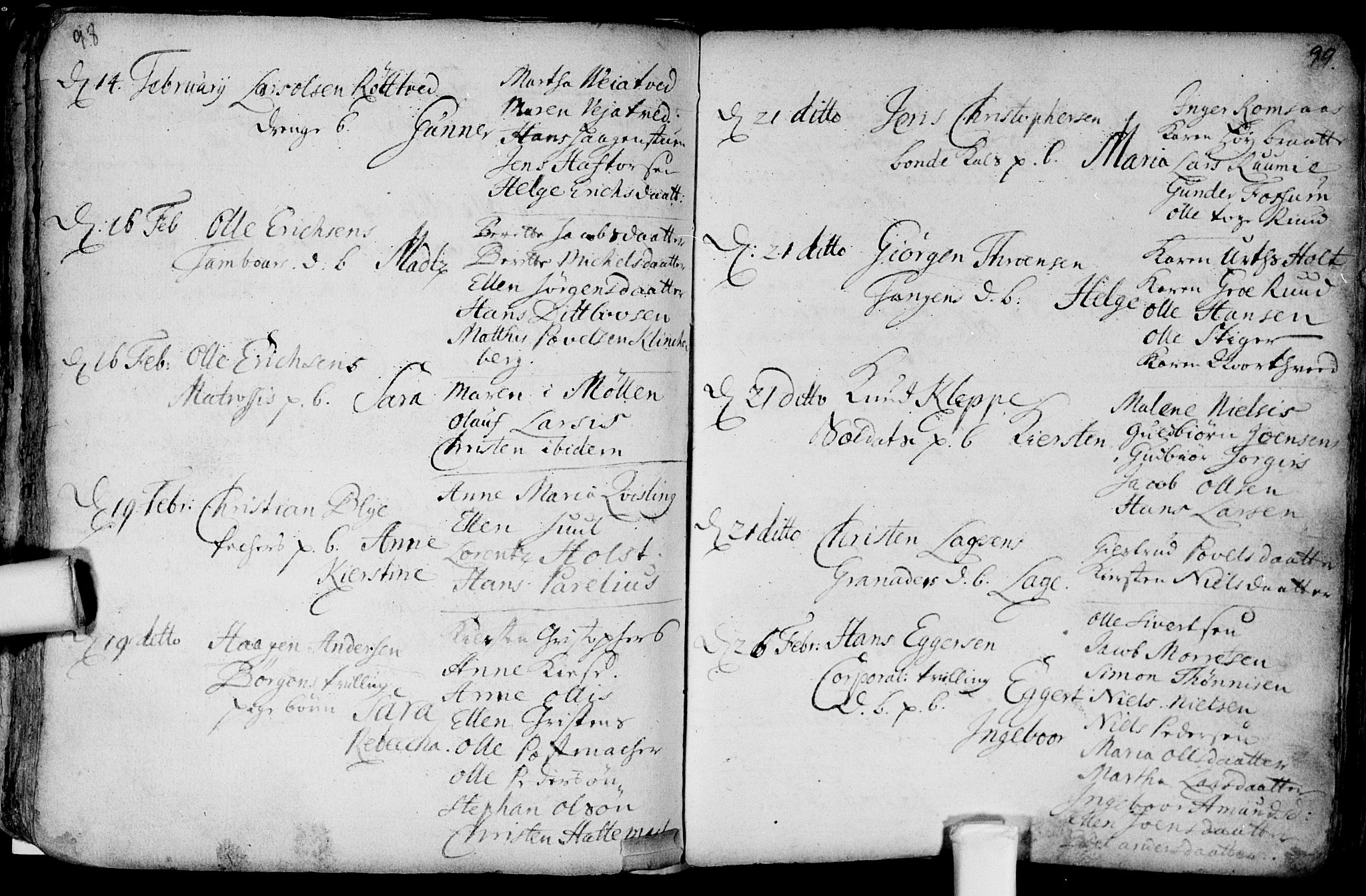 Aker prestekontor kirkebøker, AV/SAO-A-10861/F/L0002: Parish register (official) no. 2, 1714-1720, p. 98-99