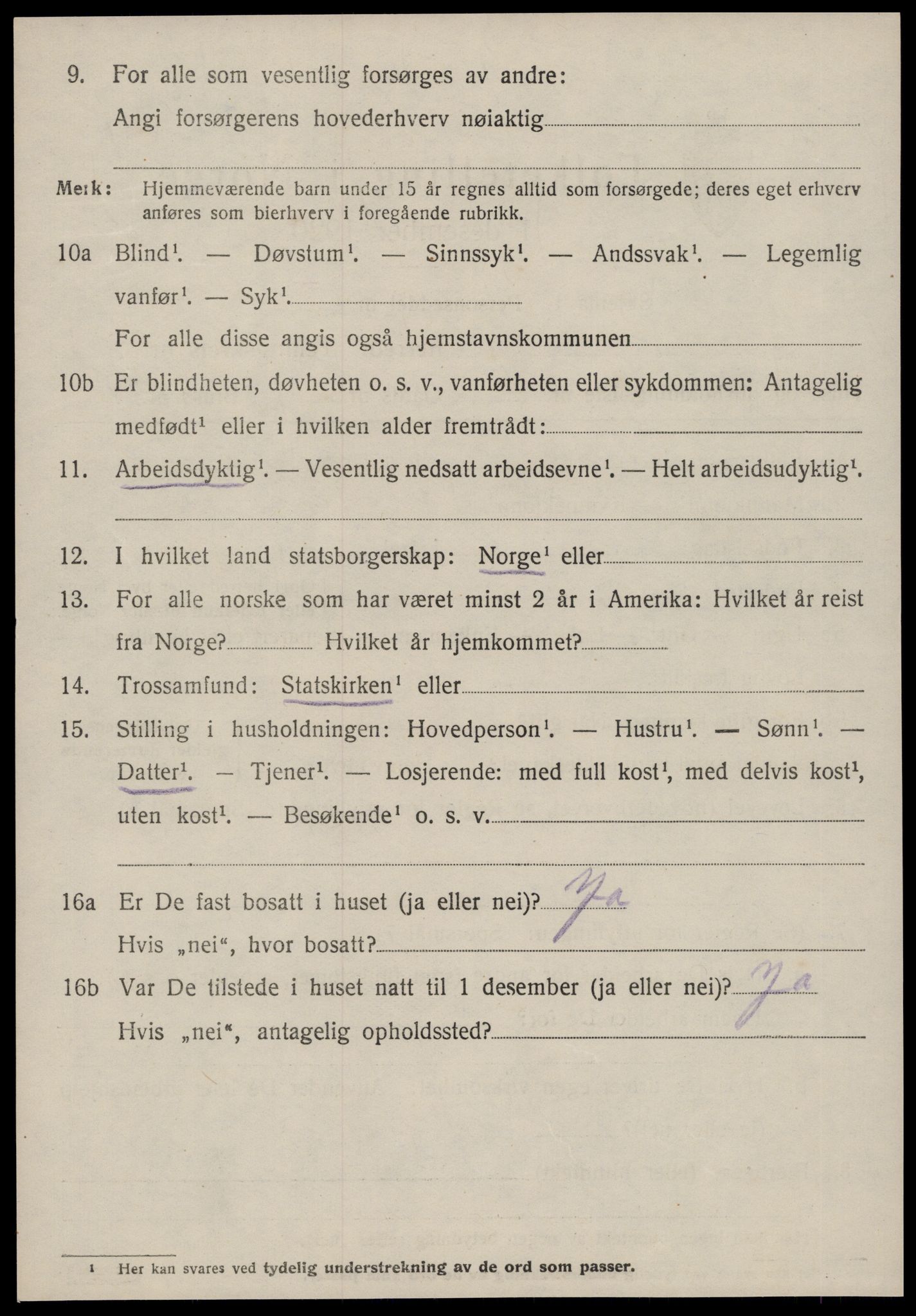 SAT, 1920 census for Øre, 1920, p. 2038