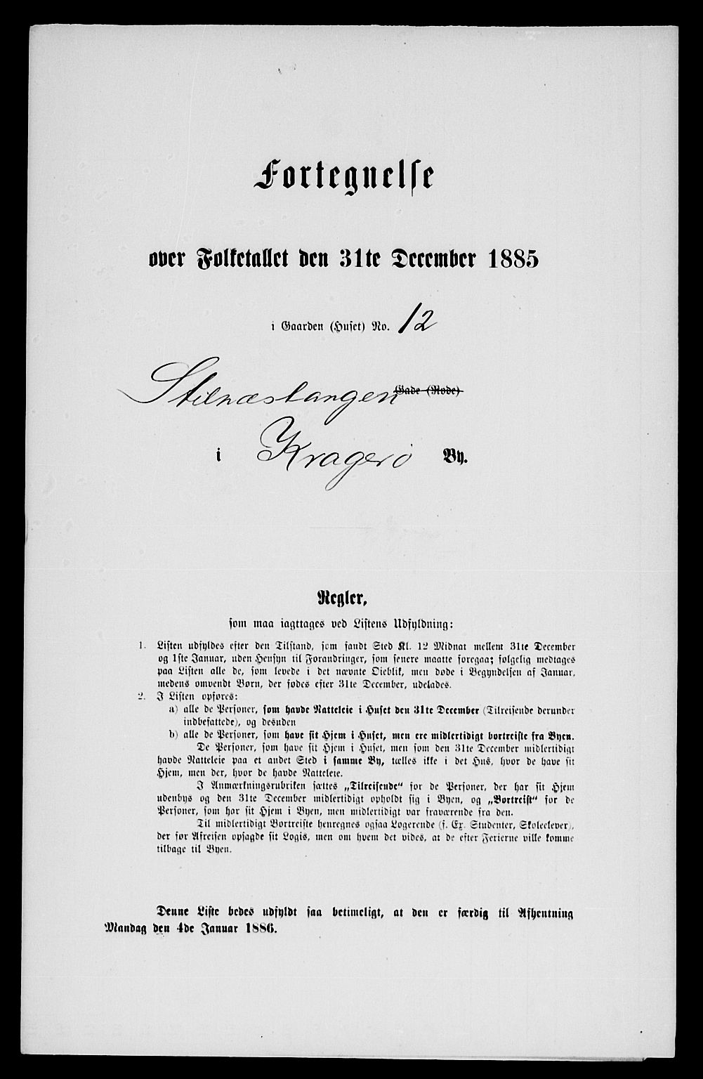 SAKO, 1885 census for 0801 Kragerø, 1885, p. 24