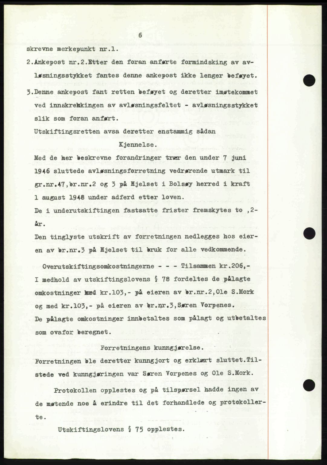 Romsdal sorenskriveri, AV/SAT-A-4149/1/2/2C: Mortgage book no. A28, 1948-1949, Diary no: : 3136/1948