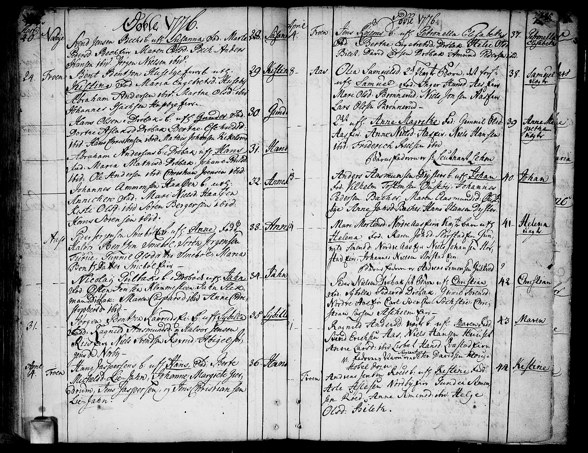 Ås prestekontor Kirkebøker, AV/SAO-A-10894/F/Fa/L0001: Parish register (official) no. I 1, 1742-1778, p. 412-413