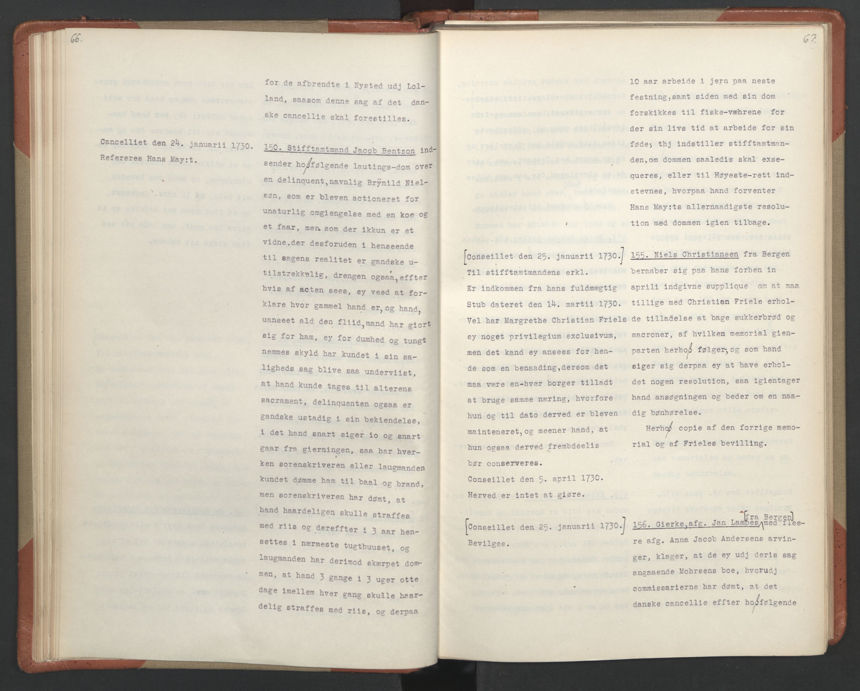 Avskriftsamlingen, AV/RA-EA-4022/F/Fa/L0093: Supplikker, 1730, p. 37