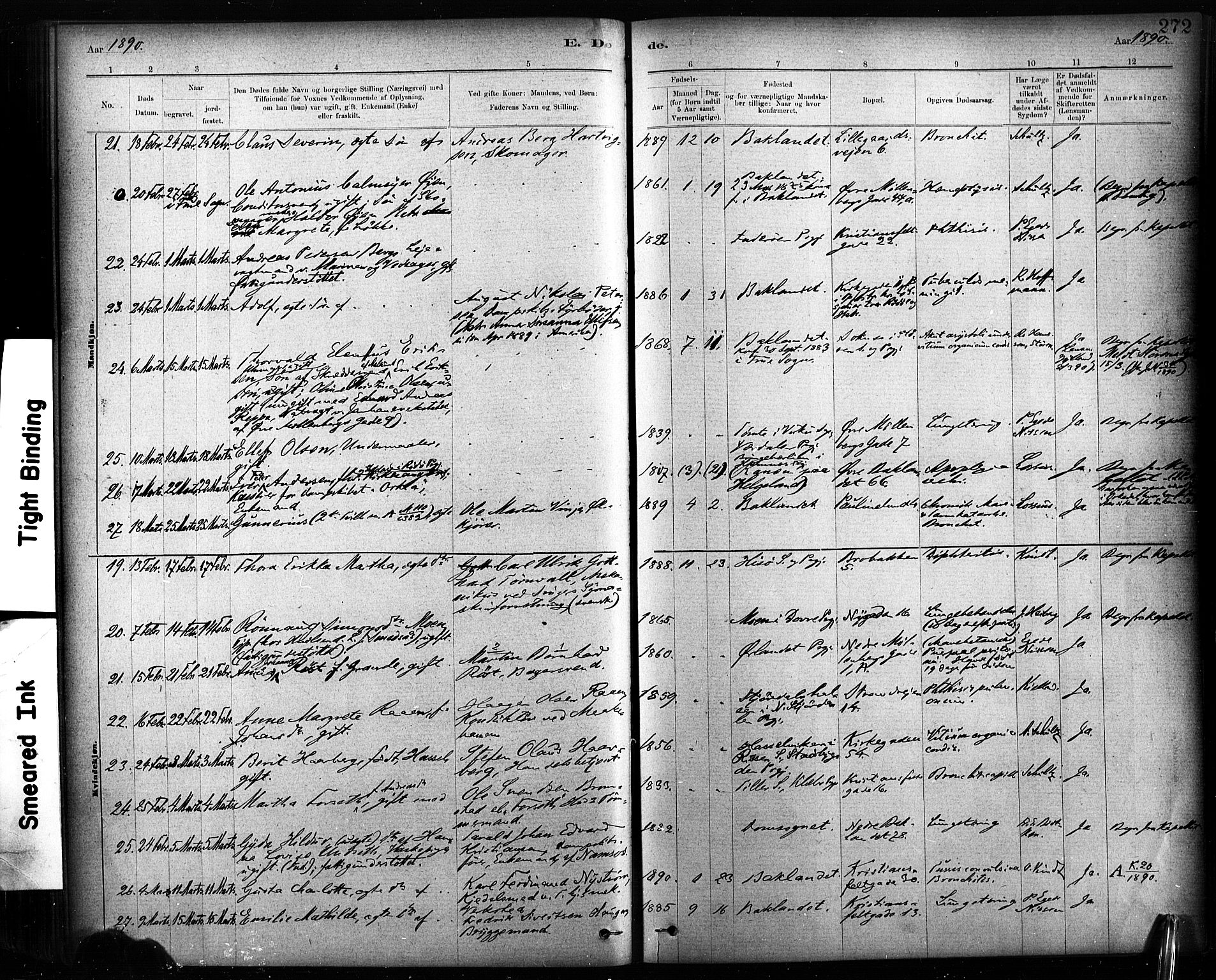 Ministerialprotokoller, klokkerbøker og fødselsregistre - Sør-Trøndelag, AV/SAT-A-1456/604/L0189: Parish register (official) no. 604A10, 1878-1892, p. 272