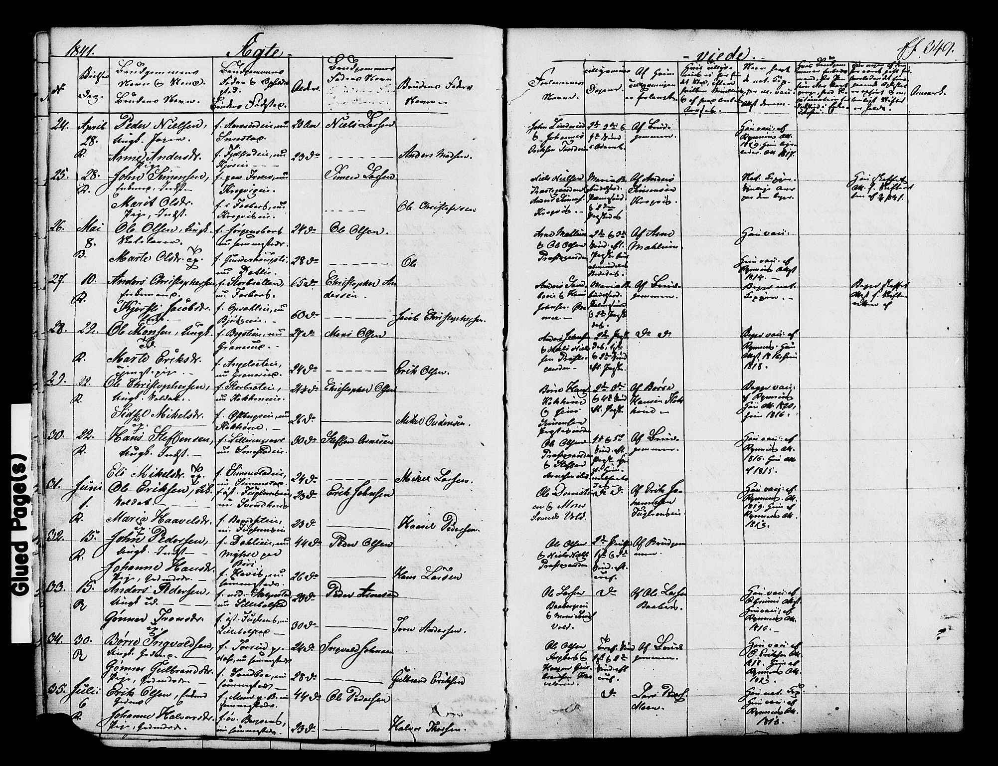 Ringsaker prestekontor, SAH/PREST-014/K/Ka/L0008: Parish register (official) no. 8, 1837-1850, p. 349