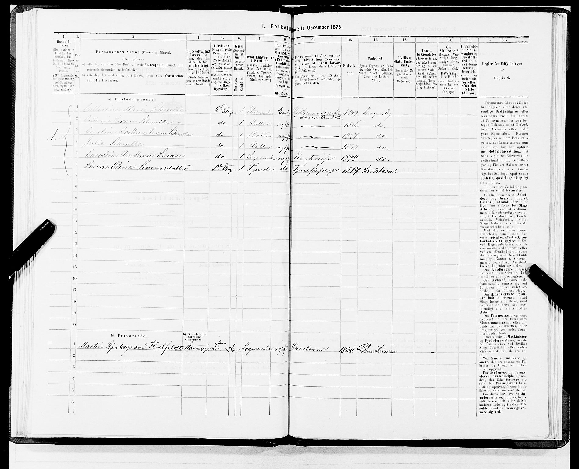 SAB, 1875 census for 1301 Bergen, 1875, p. 4520
