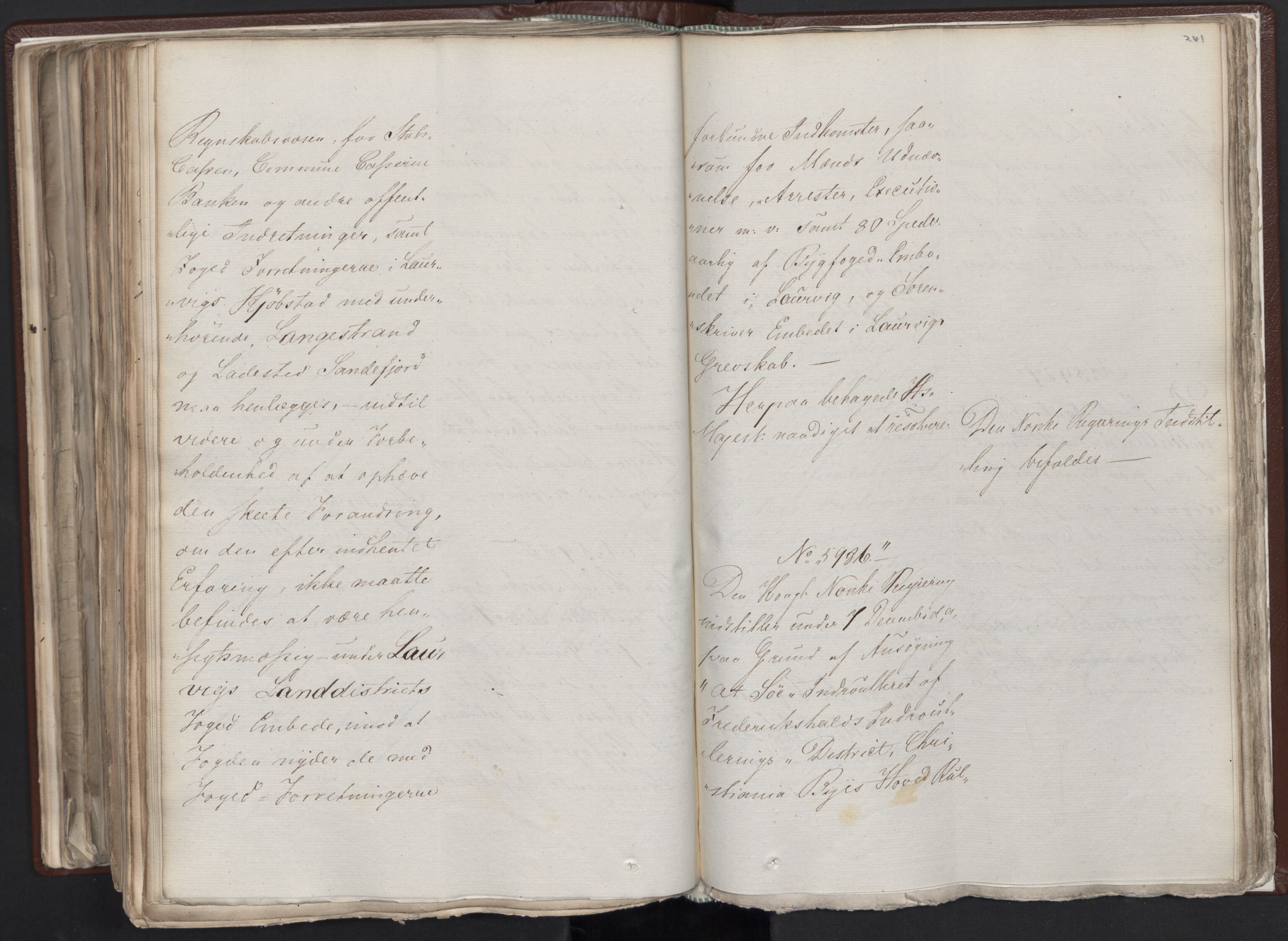 Statsrådssekretariatet, AV/RA-S-1001/A/Ab/L0012: Kgl. res. nr. 5679-6008 II, 1821, p. 260b-261a