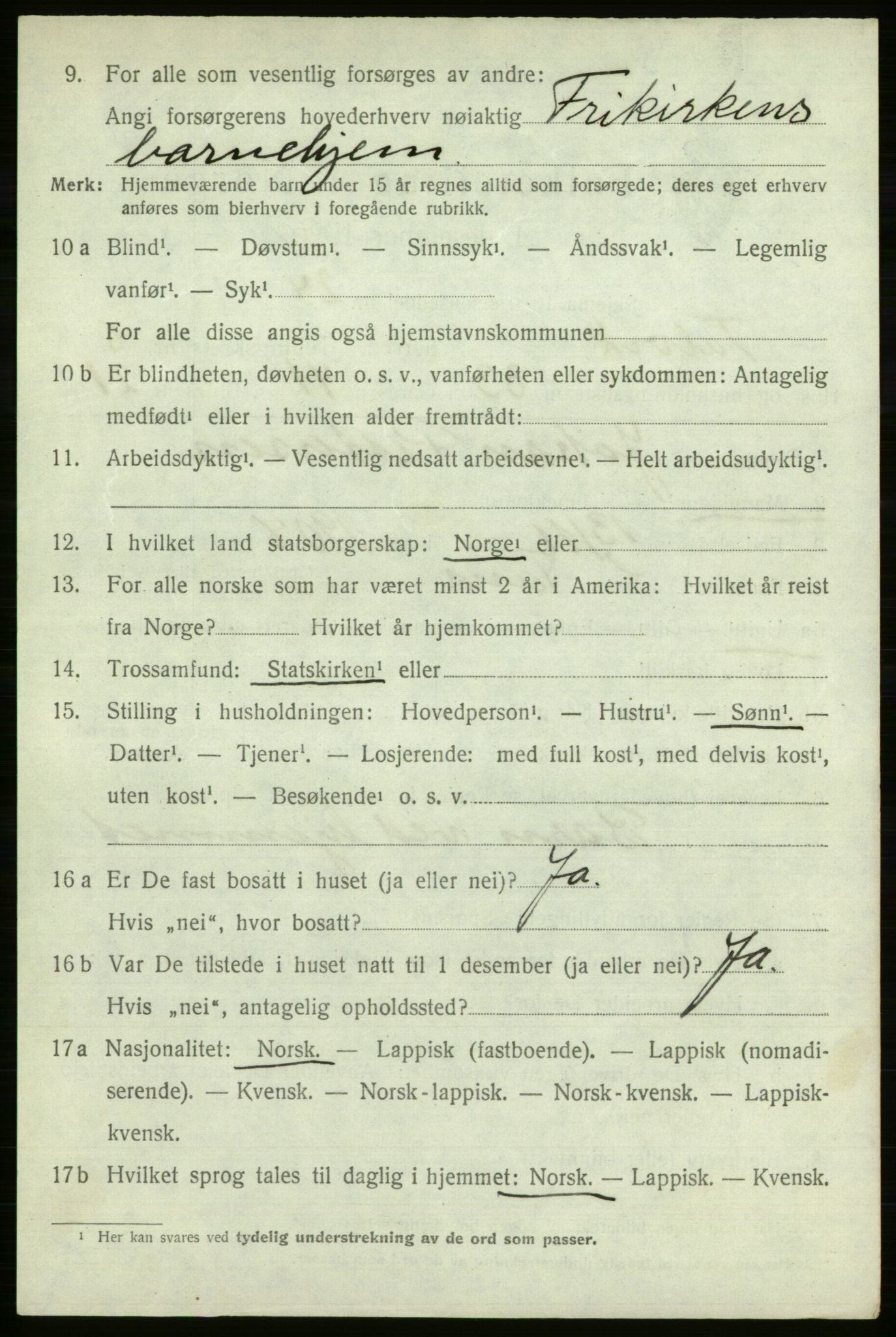 SATØ, 1920 census for Talvik, 1920, p. 5381