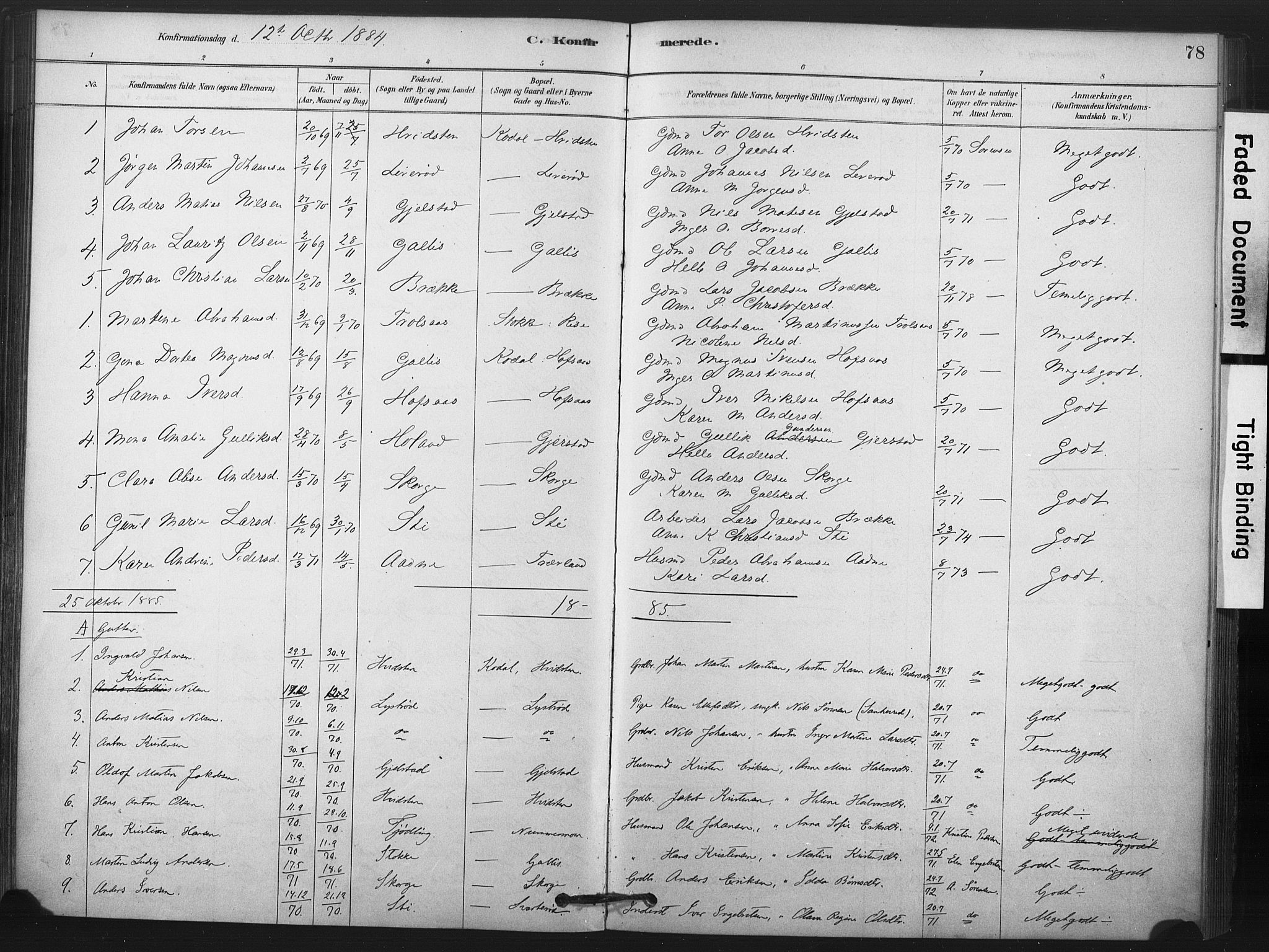 Andebu kirkebøker, AV/SAKO-A-336/F/Fa/L0008: Parish register (official) no. 8, 1878-1902, p. 78