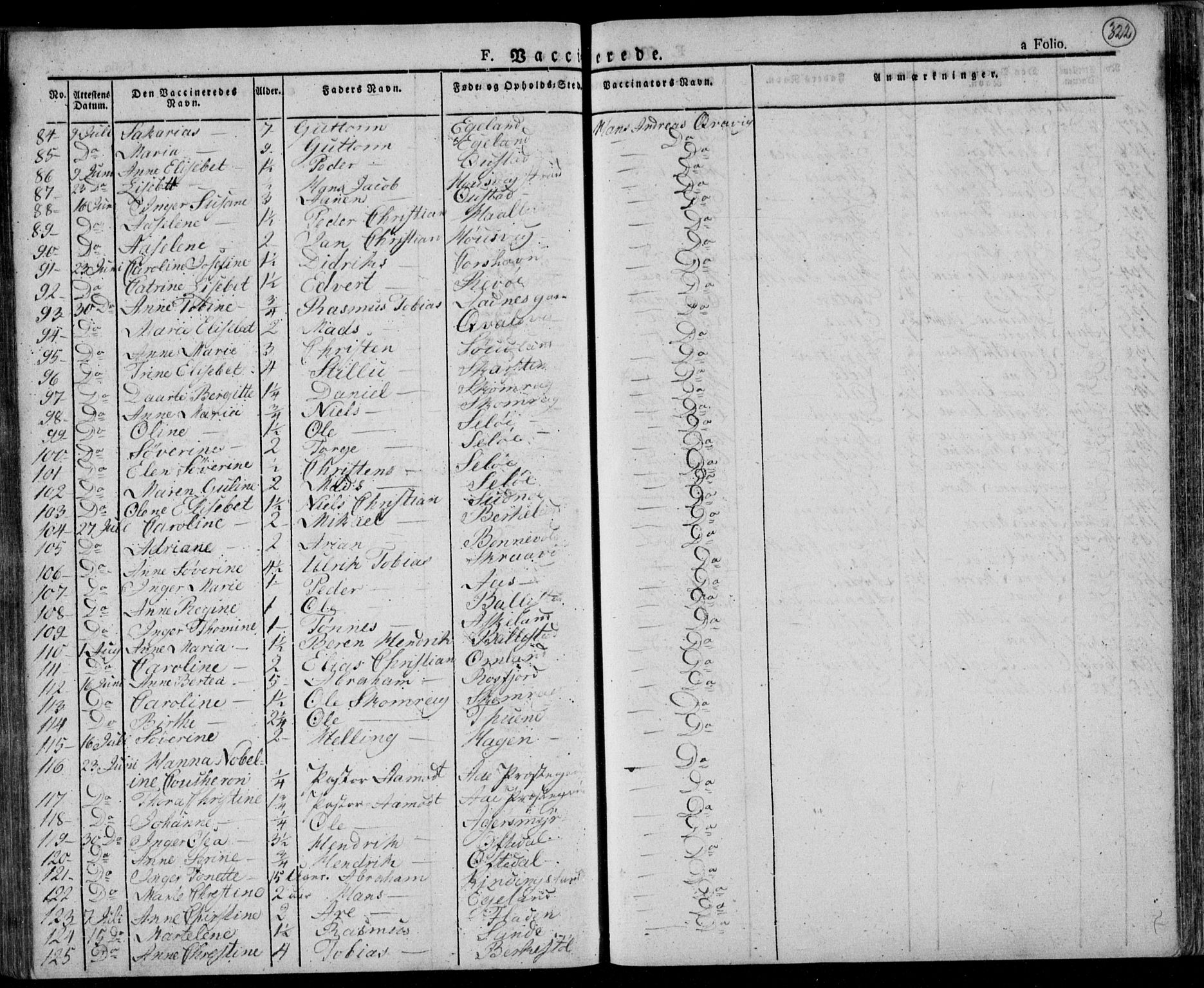 Lyngdal sokneprestkontor, AV/SAK-1111-0029/F/Fa/Fac/L0007: Parish register (official) no. A 7, 1825-1838, p. 322