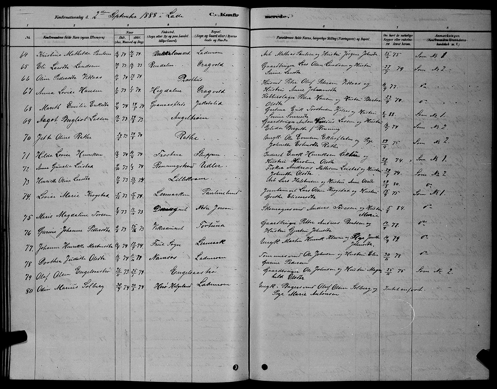 Ministerialprotokoller, klokkerbøker og fødselsregistre - Sør-Trøndelag, AV/SAT-A-1456/606/L0312: Parish register (copy) no. 606C08, 1878-1894