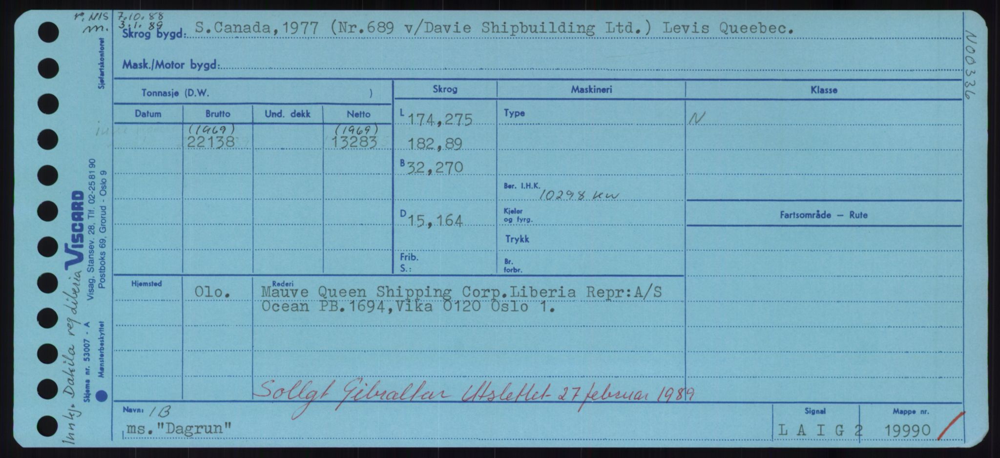 Sjøfartsdirektoratet med forløpere, Skipsmålingen, RA/S-1627/H/Hd/L0008: Fartøy, C-D, p. 355