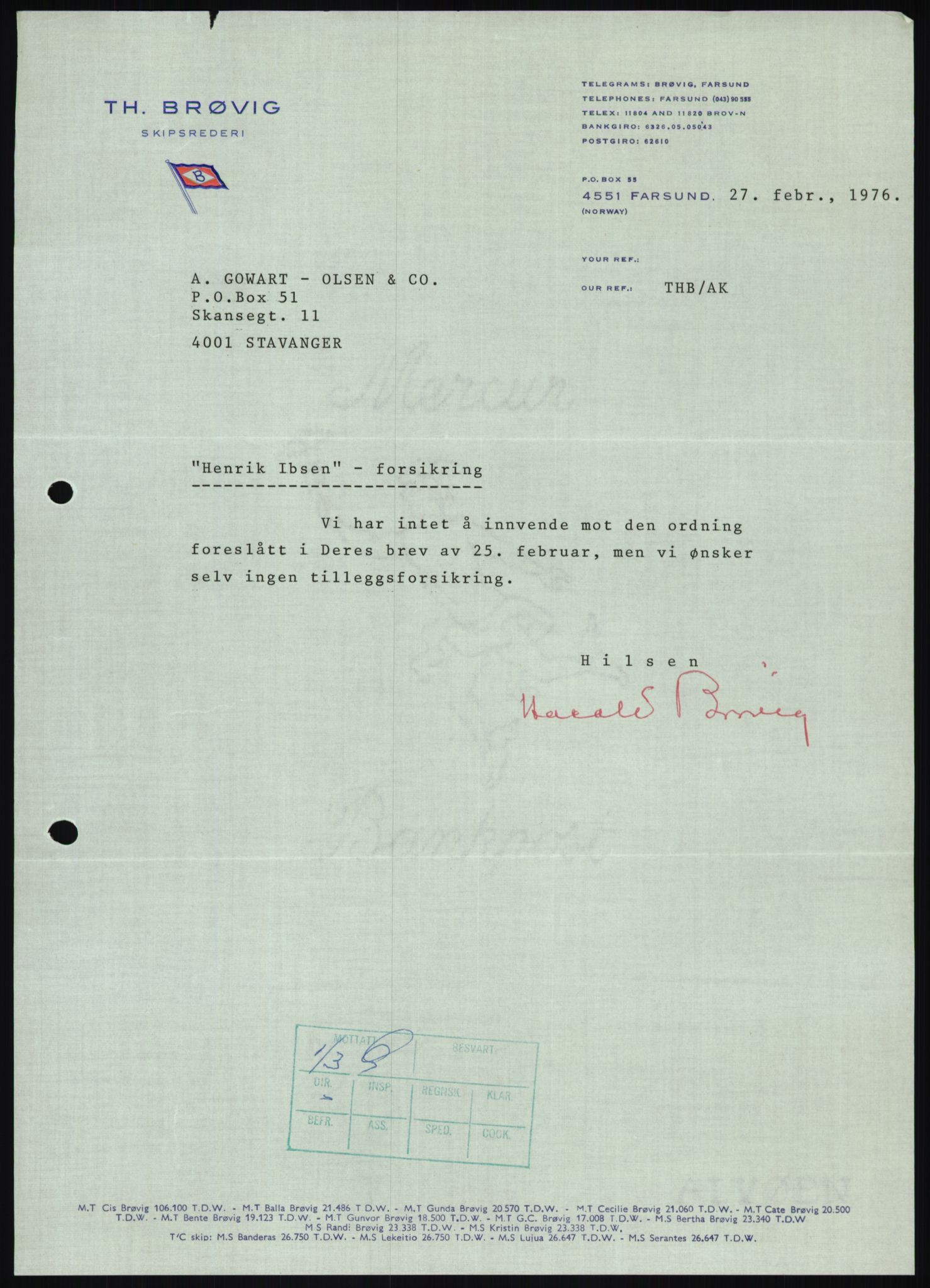 Pa 1503 - Stavanger Drilling AS, AV/SAST-A-101906/D/L0006: Korrespondanse og saksdokumenter, 1974-1984, p. 1295