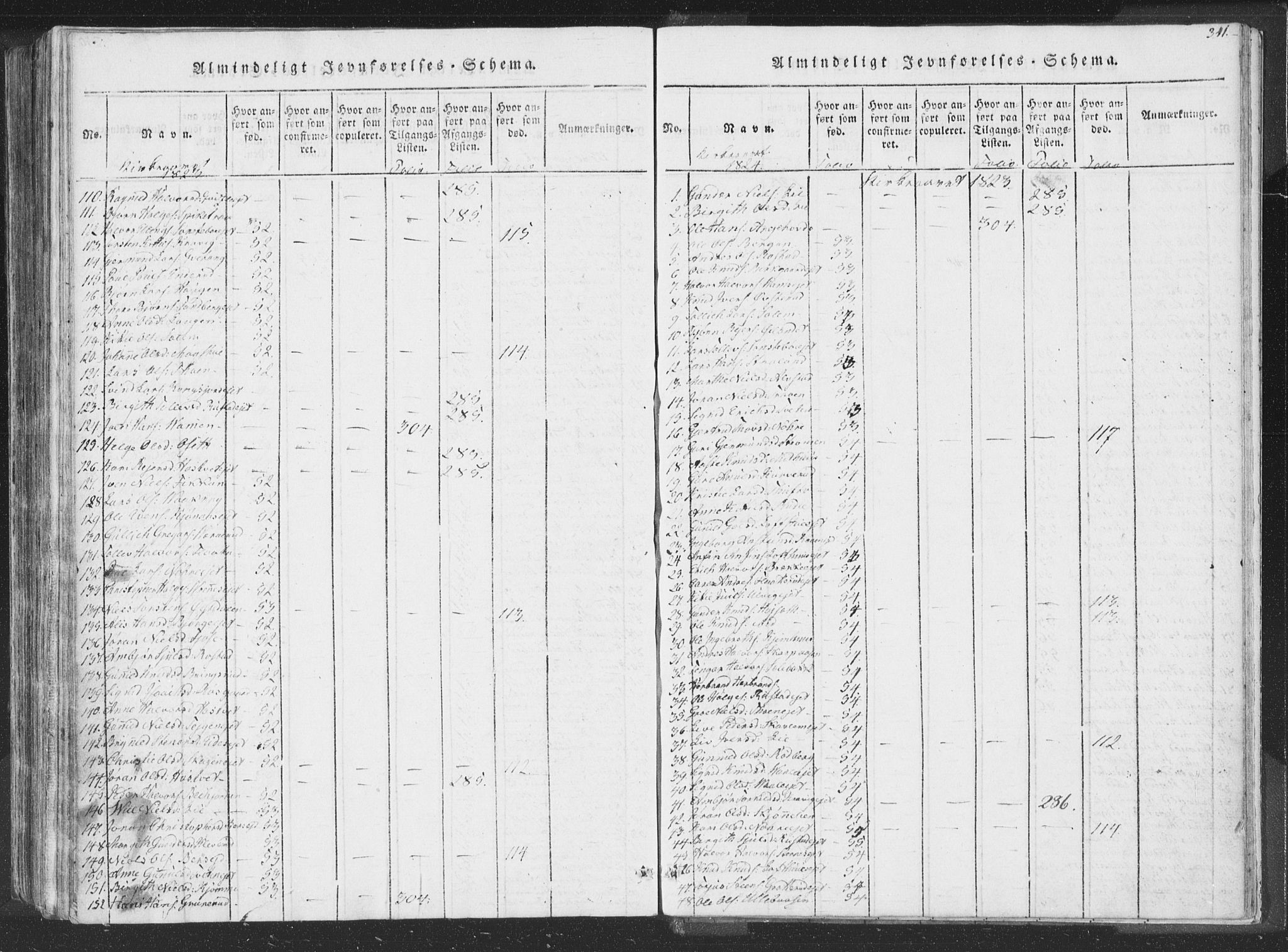 Rollag kirkebøker, AV/SAKO-A-240/F/Fa/L0006: Parish register (official) no. I 6, 1814-1828, p. 341