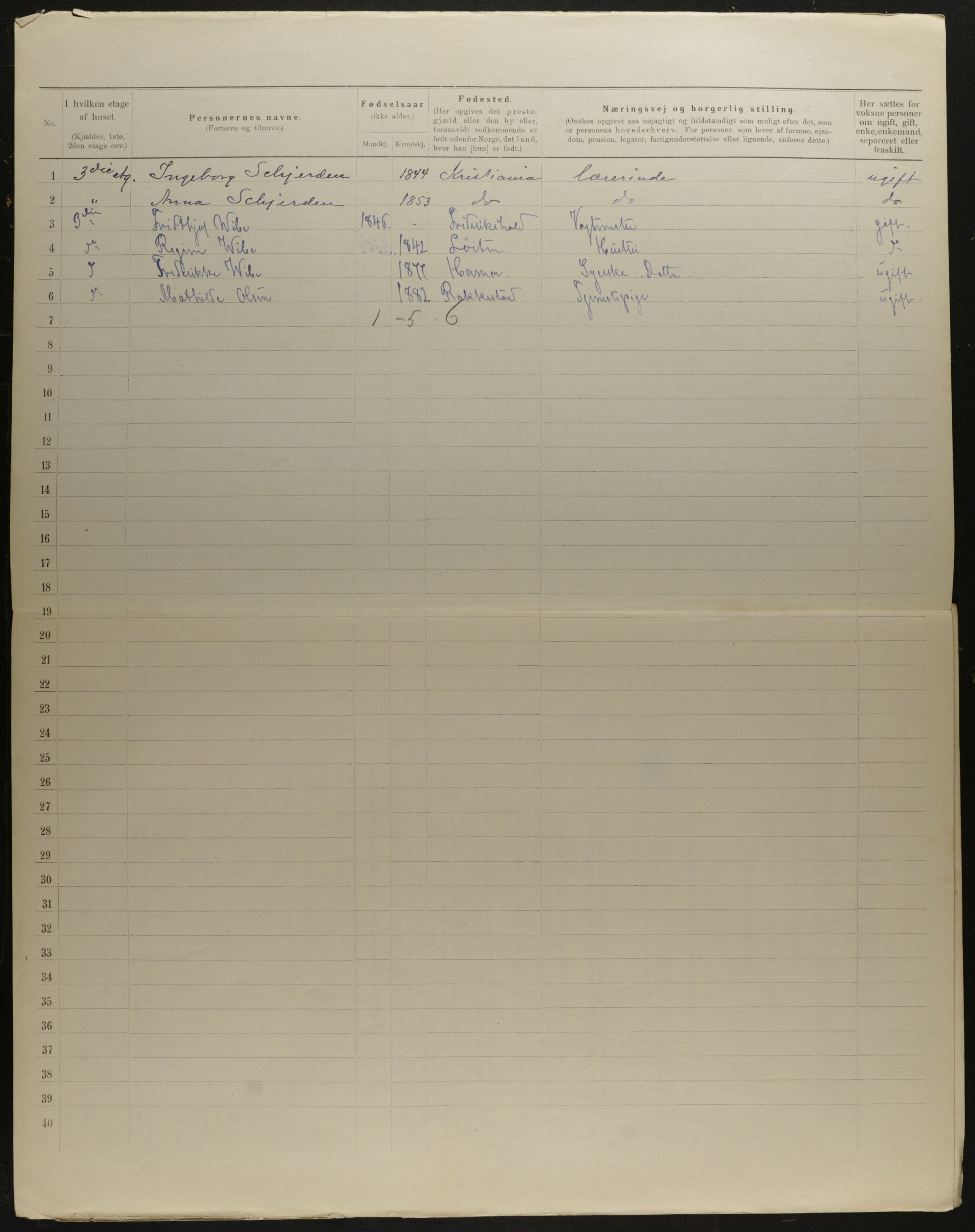 OBA, Municipal Census 1901 for Kristiania, 1901, p. 11132