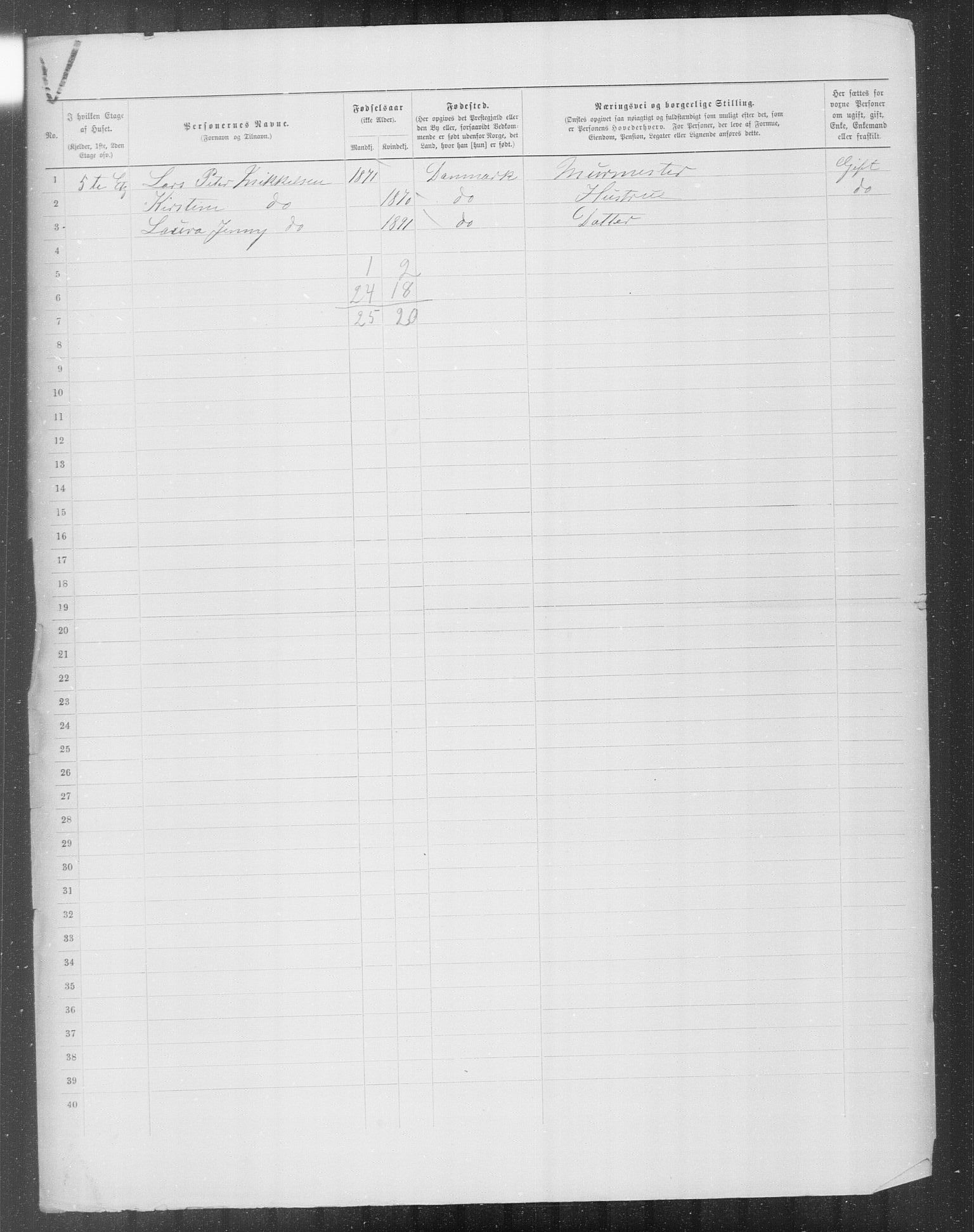 OBA, Municipal Census 1899 for Kristiania, 1899, p. 8435