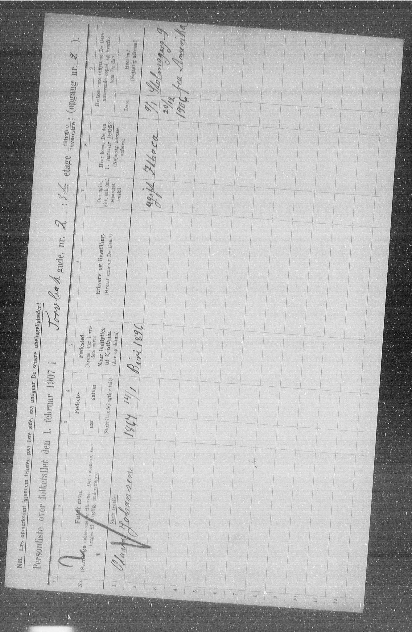 OBA, Municipal Census 1907 for Kristiania, 1907, p. 58474