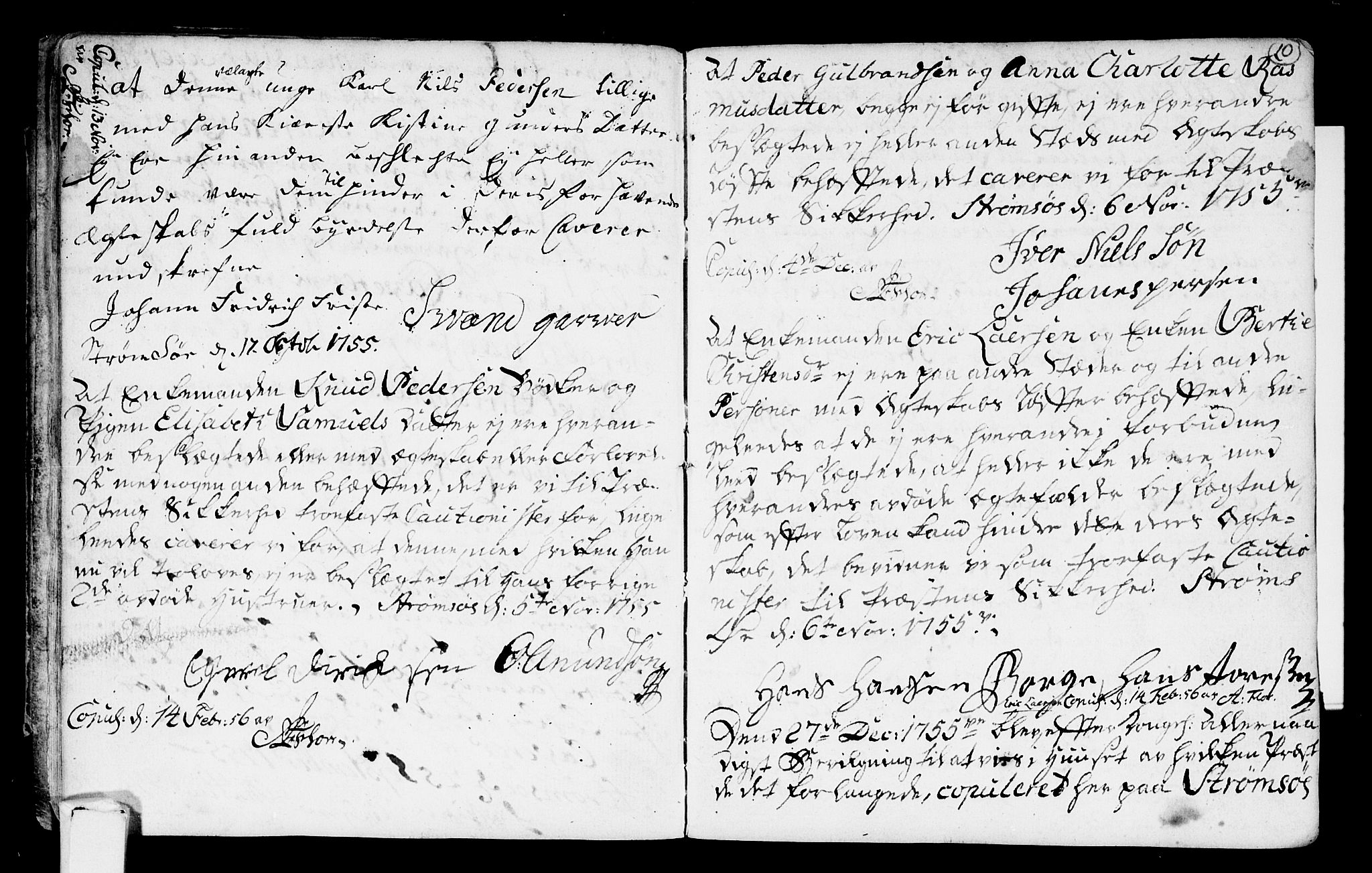 Strømsø kirkebøker, SAKO/A-246/H/Hb/L0001: Best man's statements no. 1, 1752-1815, p. 10