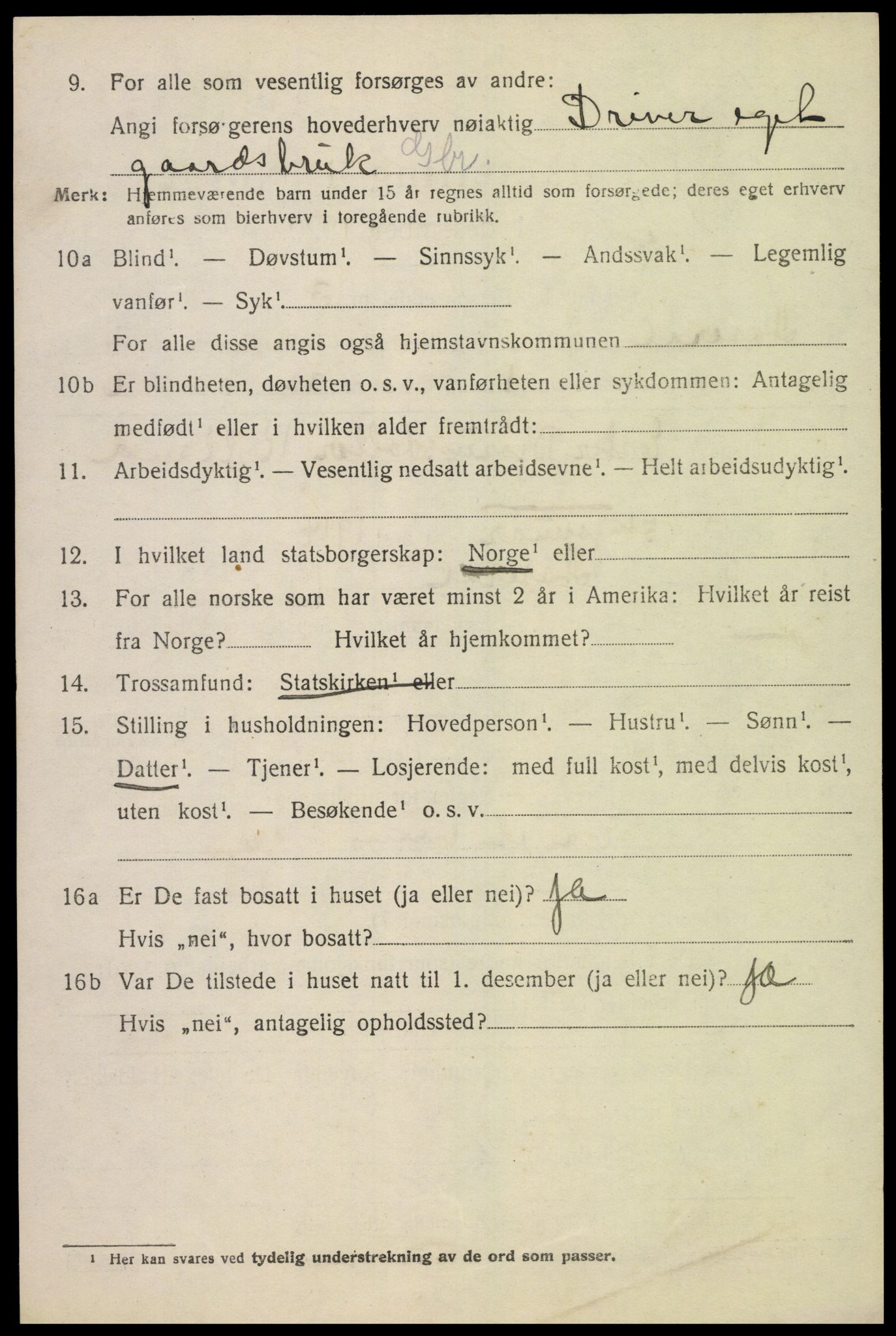 SAK, 1920 census for Åseral, 1920, p. 777