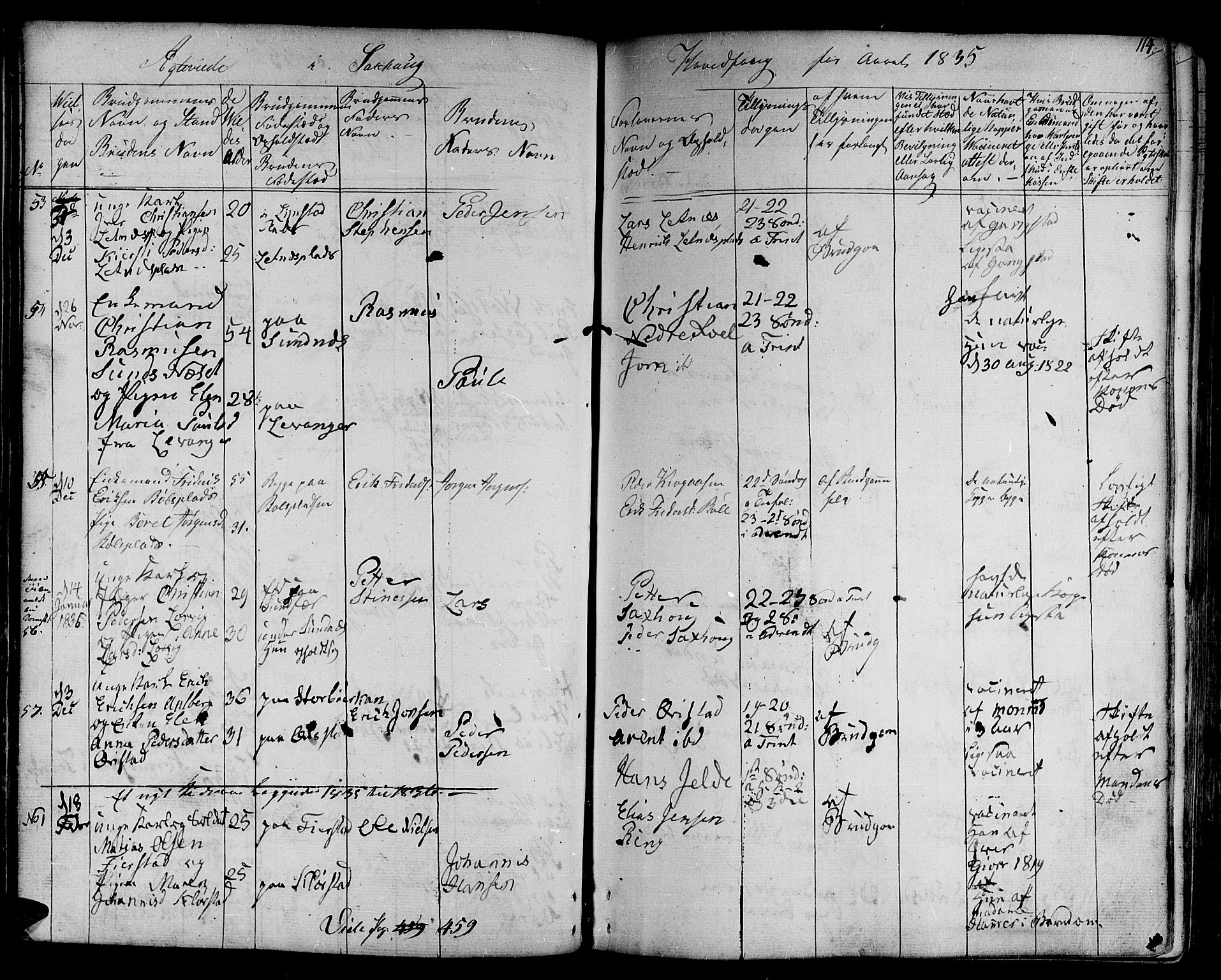 Ministerialprotokoller, klokkerbøker og fødselsregistre - Nord-Trøndelag, SAT/A-1458/730/L0277: Parish register (official) no. 730A06 /1, 1830-1839, p. 114