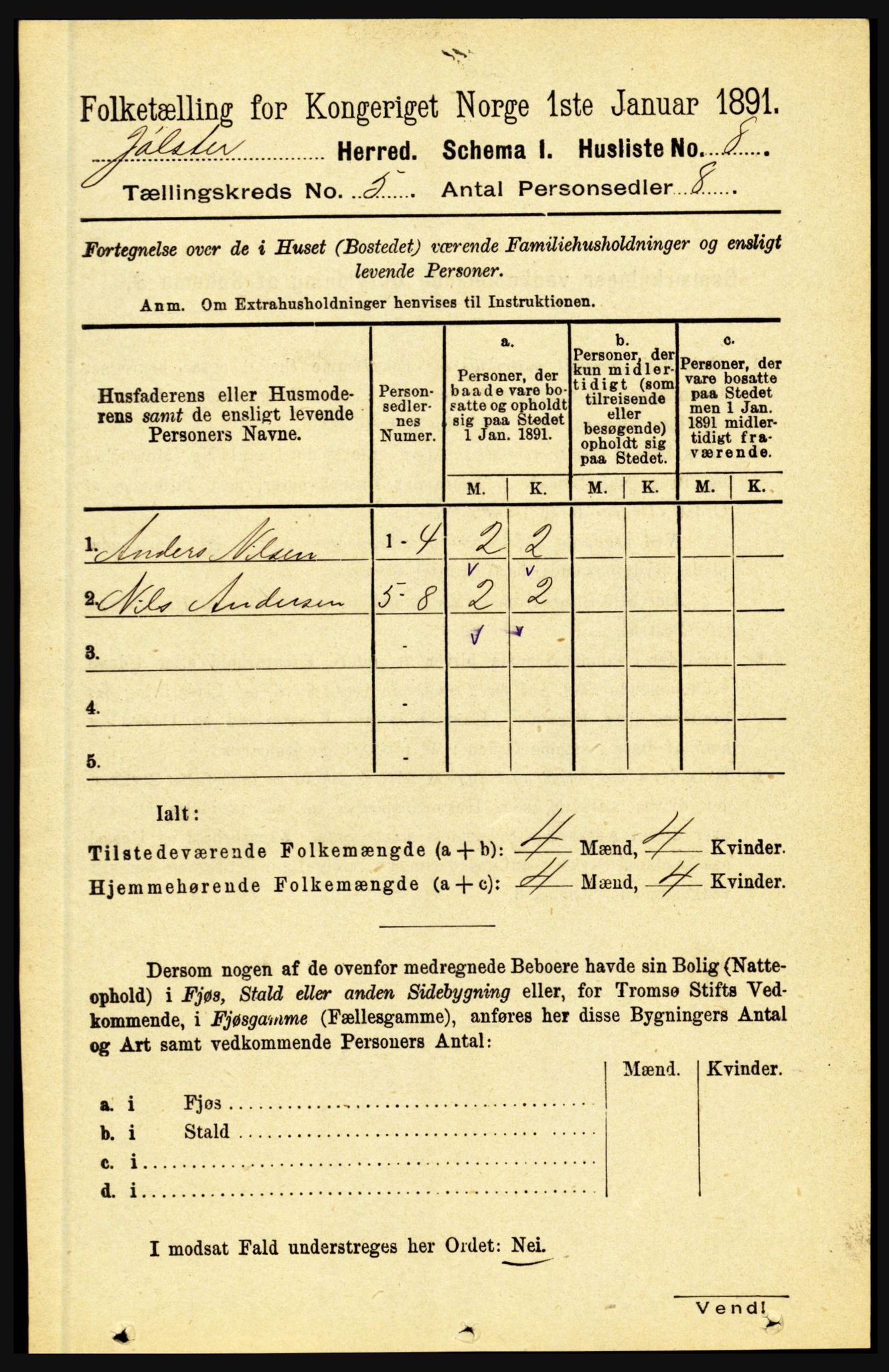 RA, 1891 census for 1431 Jølster, 1891, p. 1728