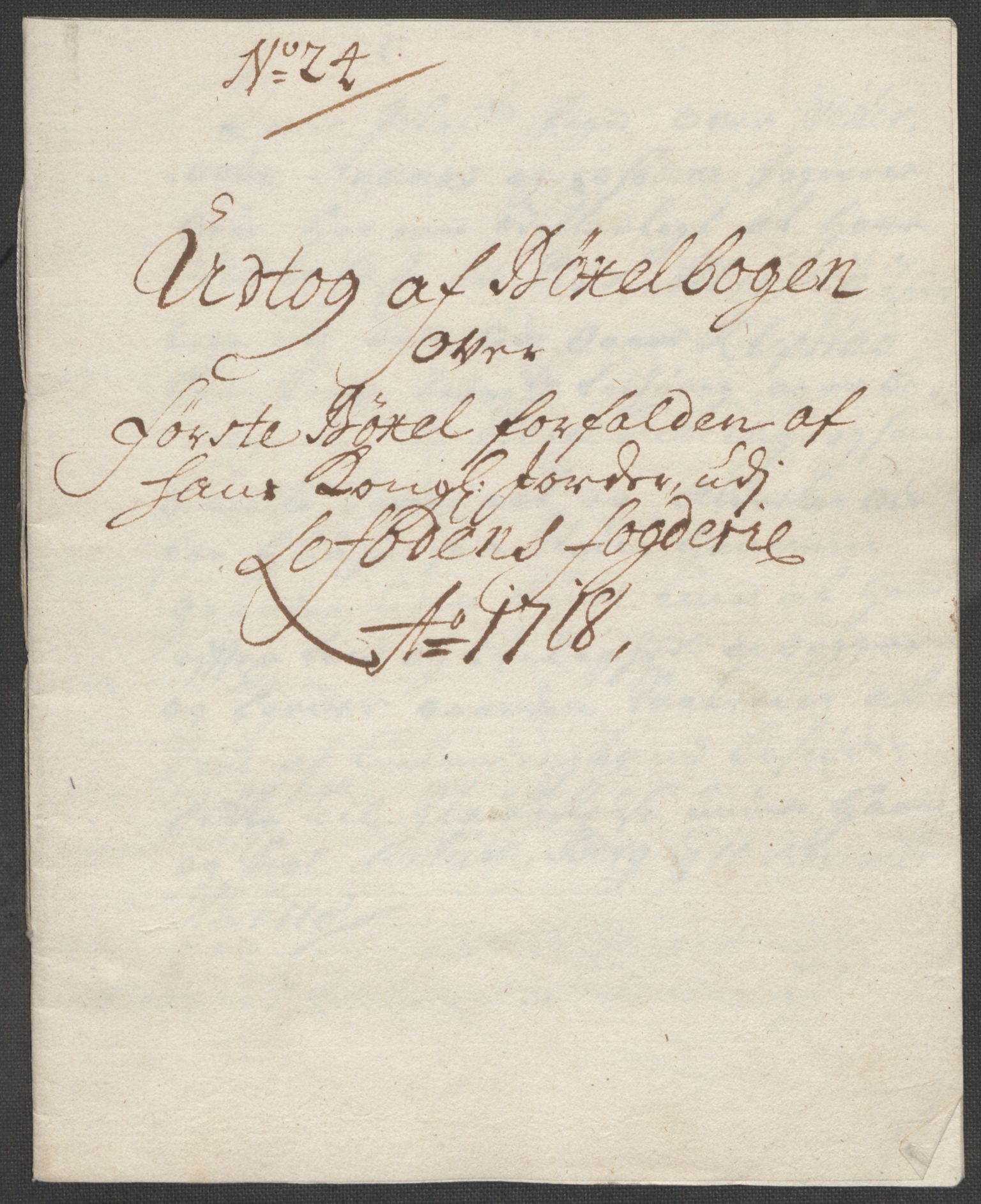 Rentekammeret inntil 1814, Reviderte regnskaper, Fogderegnskap, RA/EA-4092/R67/L4684: Fogderegnskap Vesterålen, Andenes og Lofoten, 1718, p. 245