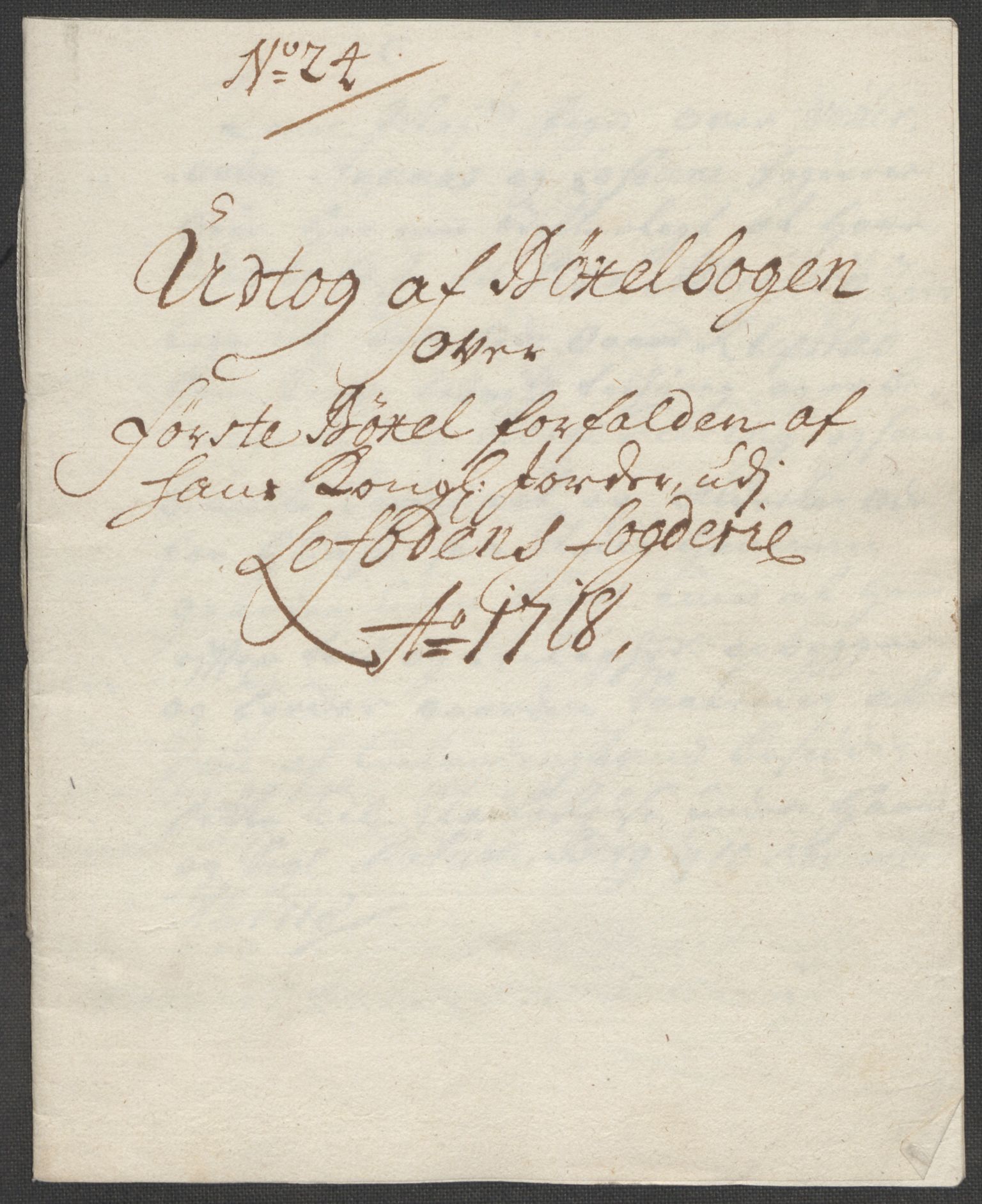 Rentekammeret inntil 1814, Reviderte regnskaper, Fogderegnskap, AV/RA-EA-4092/R67/L4684: Fogderegnskap Vesterålen, Andenes og Lofoten, 1718, p. 245