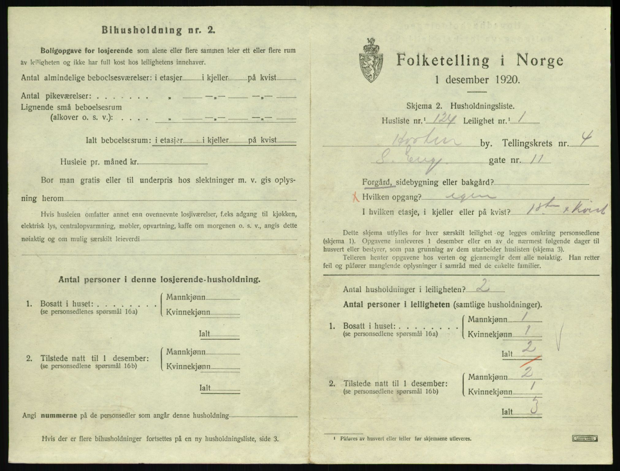 SAKO, 1920 census for Horten, 1920, p. 5469