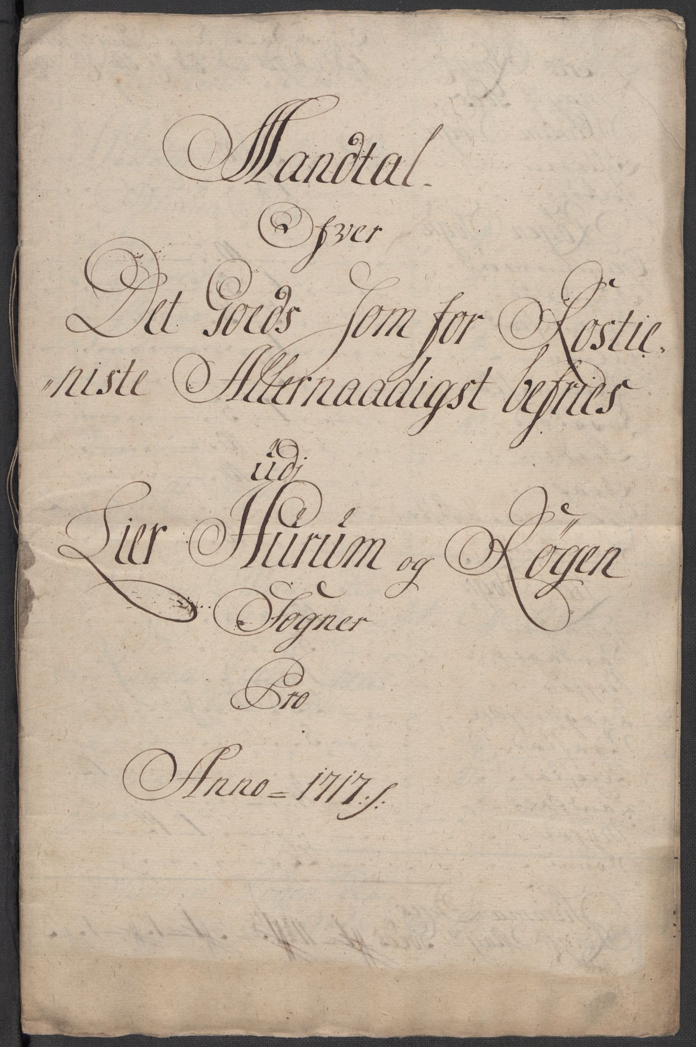 Rentekammeret inntil 1814, Reviderte regnskaper, Fogderegnskap, AV/RA-EA-4092/R31/L1711: Fogderegnskap Hurum, Røyken, Eiker, Lier og Buskerud, 1717, p. 141