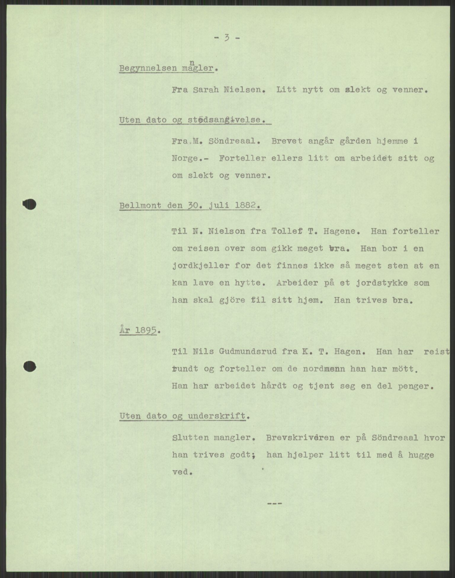 Samlinger til kildeutgivelse, Amerikabrevene, AV/RA-EA-4057/F/L0037: Arne Odd Johnsens amerikabrevsamling I, 1855-1900, p. 1139