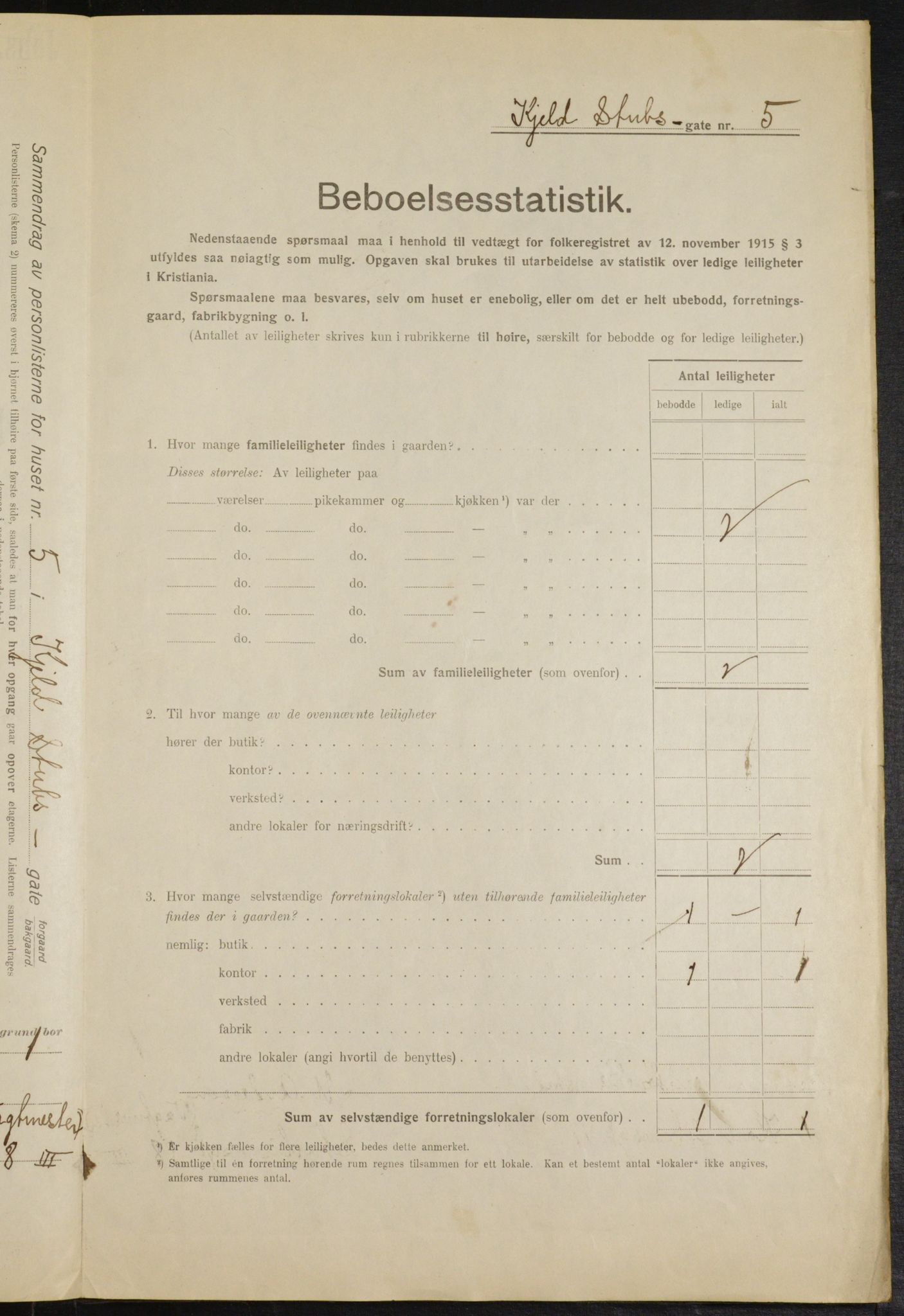 OBA, Municipal Census 1916 for Kristiania, 1916, p. 52611