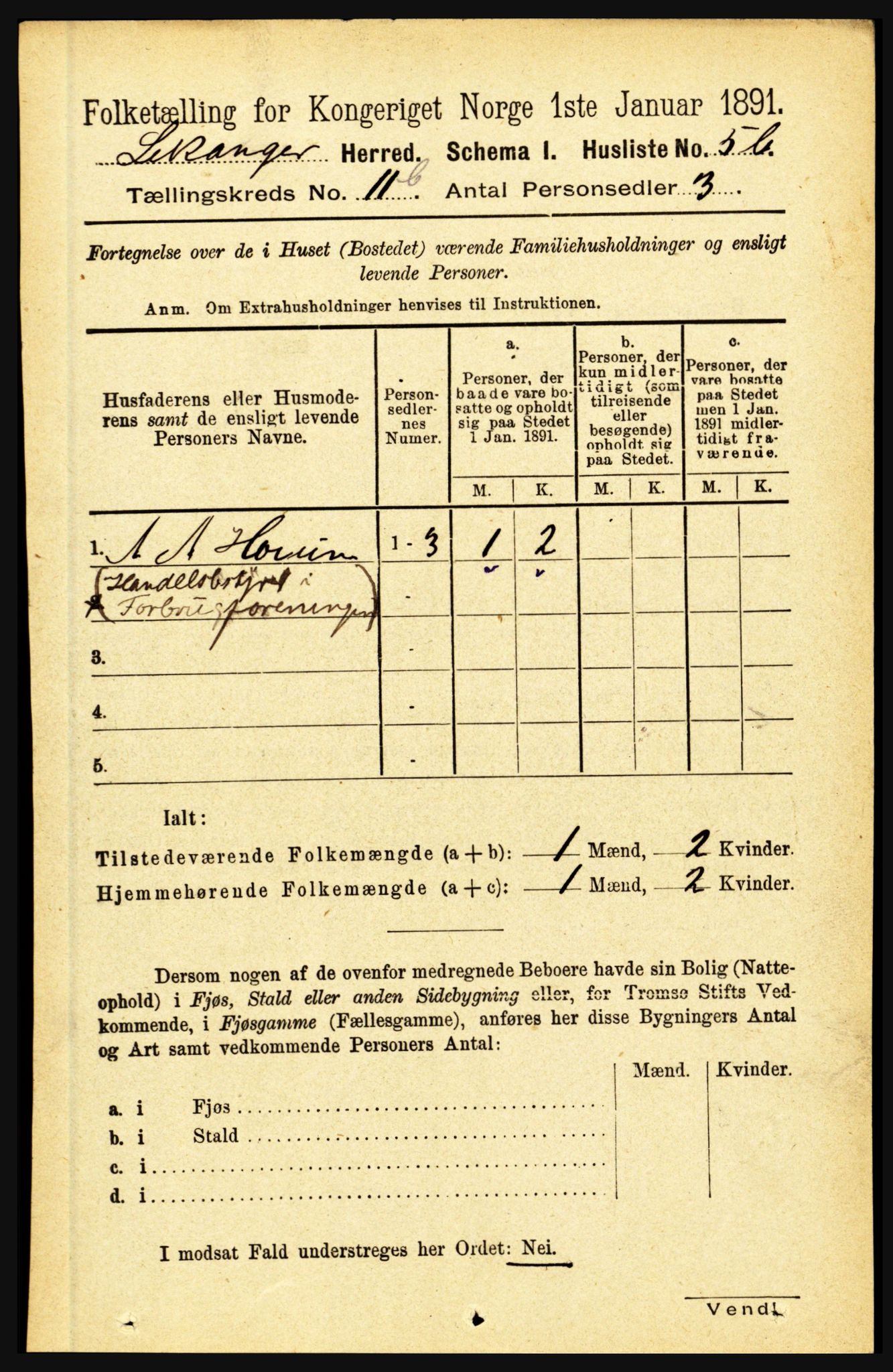 RA, 1891 census for 1419 Leikanger, 1891, p. 2149