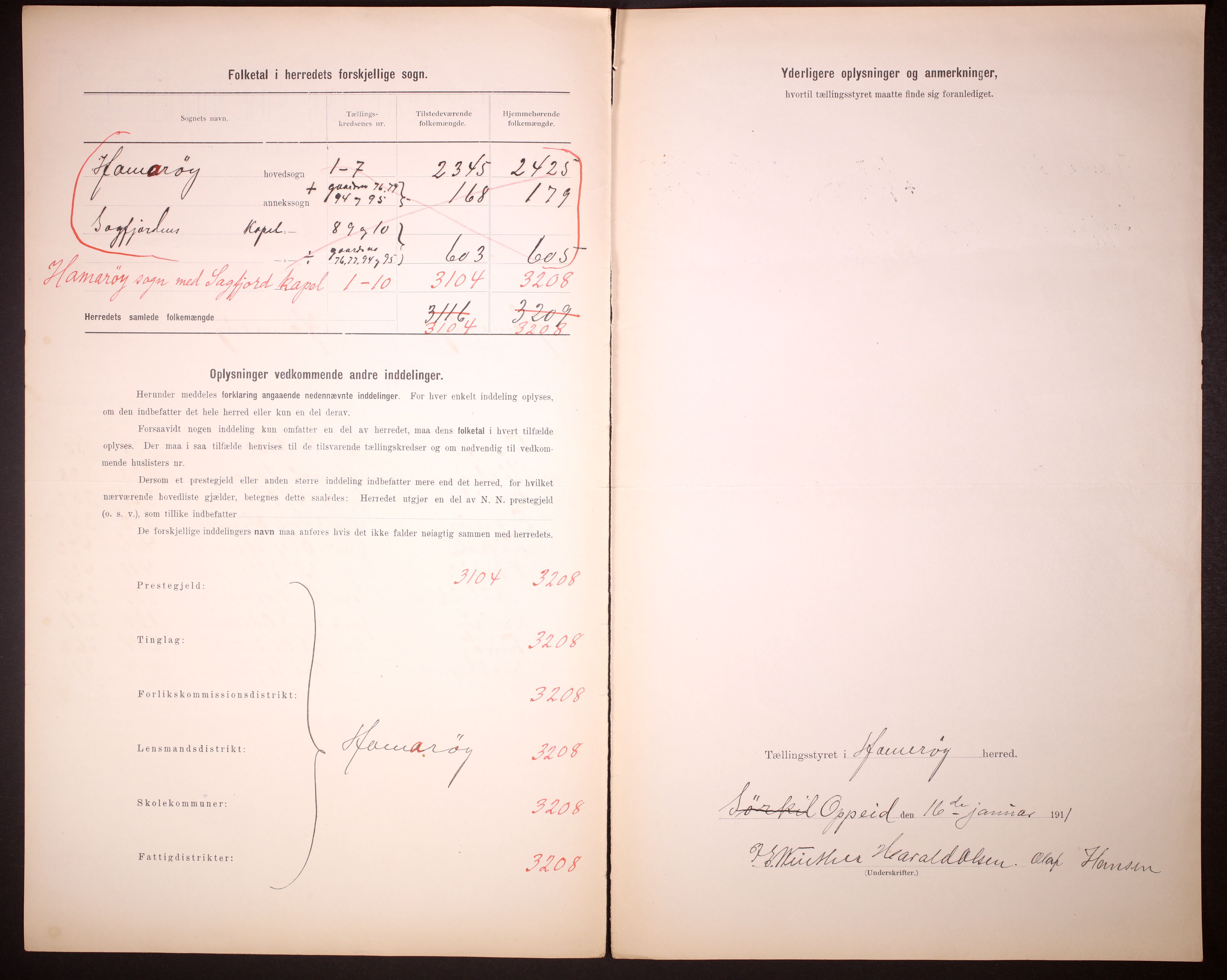 RA, 1910 census for Hamarøy, 1910, p. 3