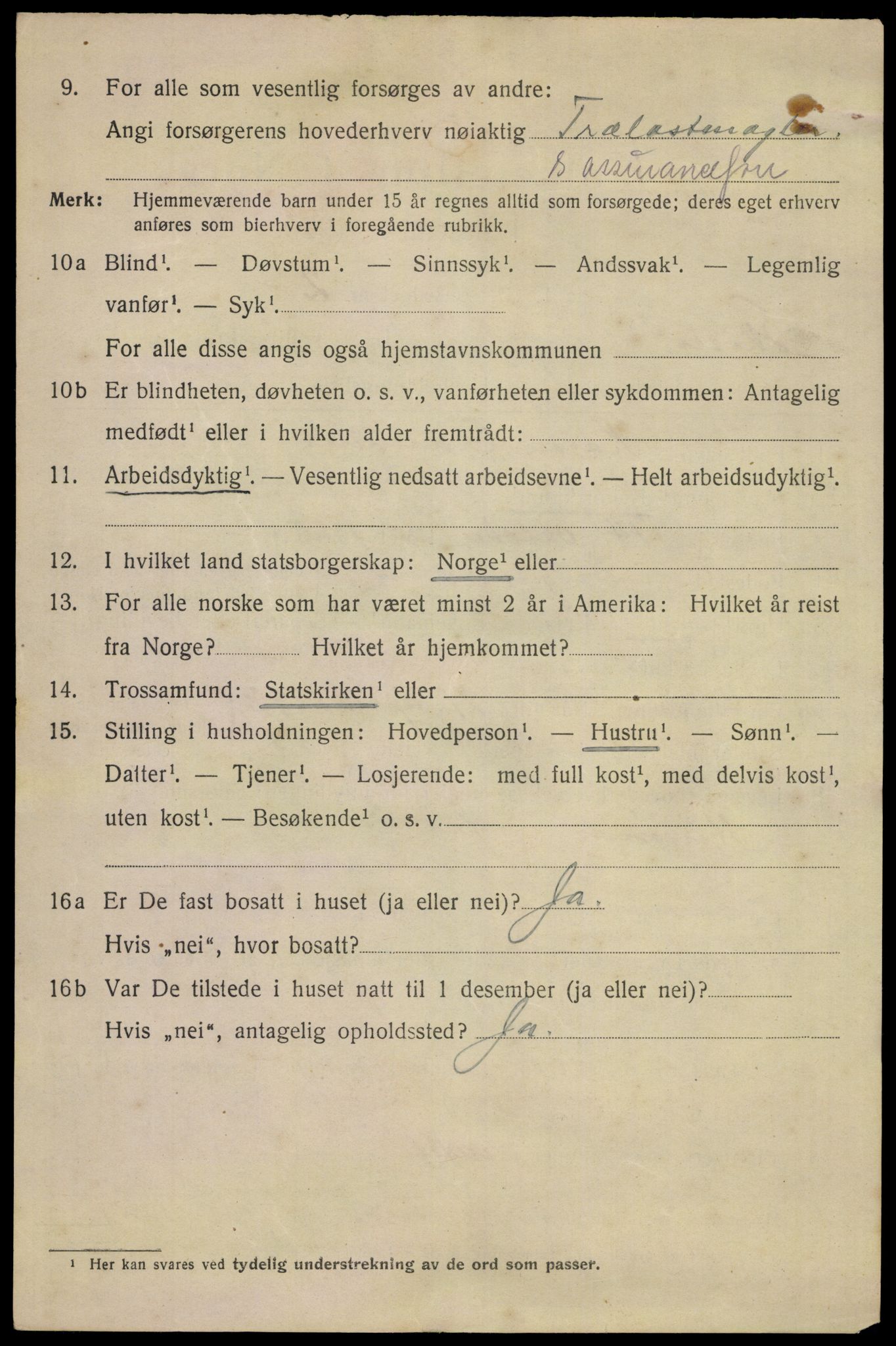 SAKO, 1920 census for Skien, 1920, p. 39483