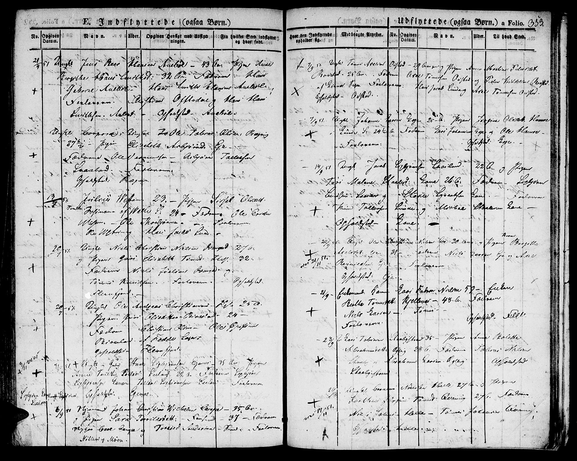 Flekkefjord sokneprestkontor, SAK/1111-0012/F/Fb/Fbc/L0004: Parish register (copy) no. B 4, 1827-1846, p. 353