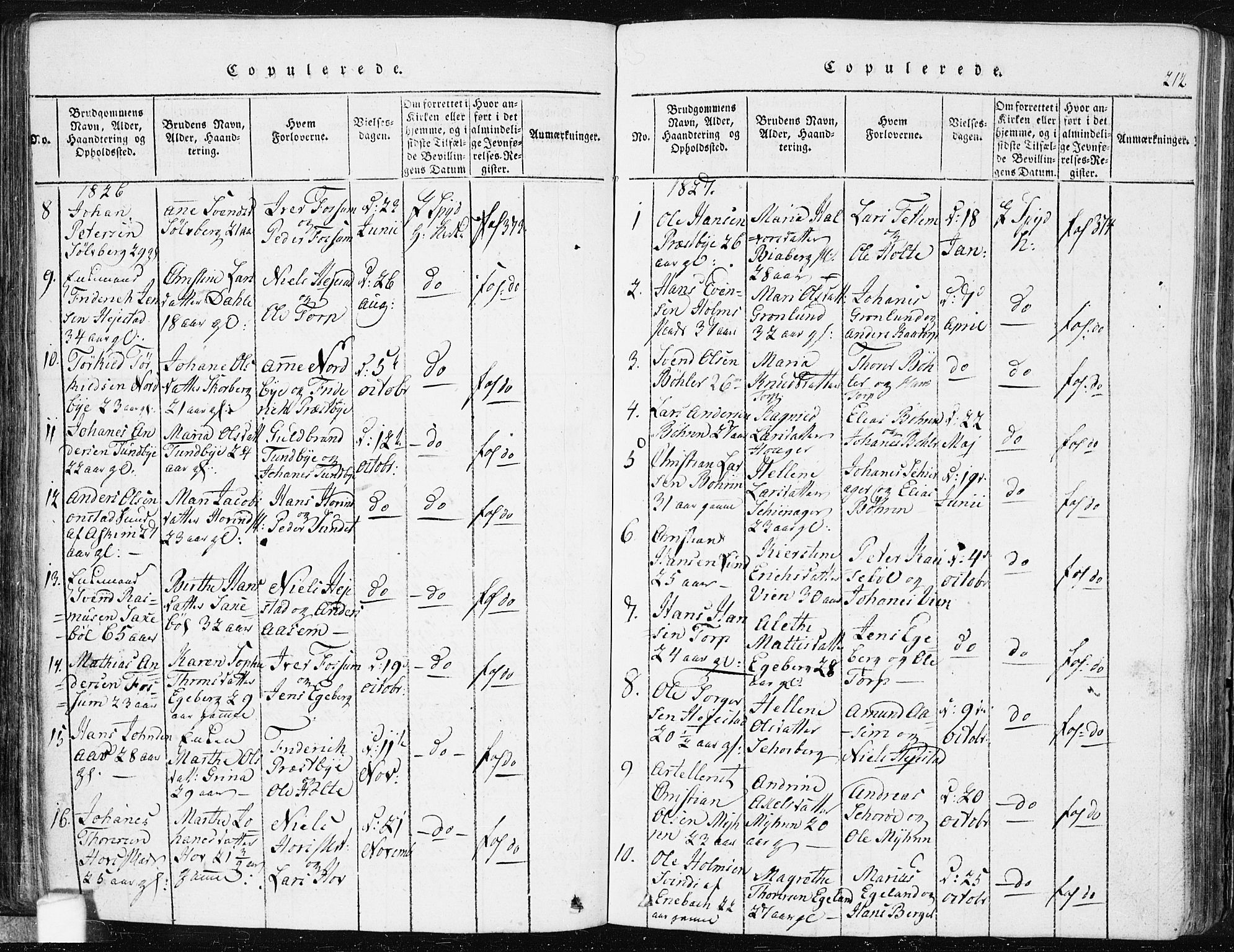 Spydeberg prestekontor Kirkebøker, SAO/A-10924/F/Fa/L0004: Parish register (official) no. I 4, 1814-1841, p. 212