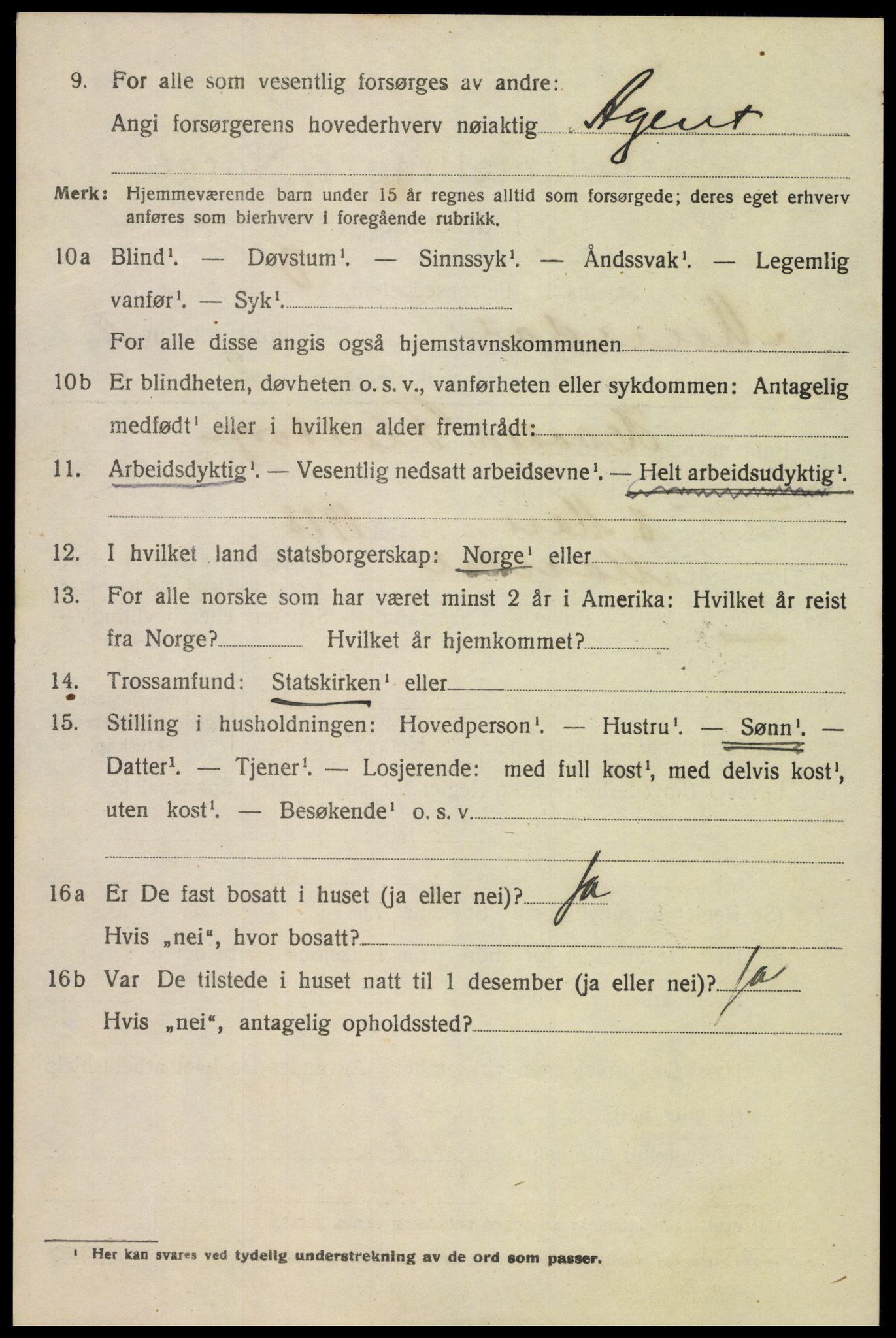 SAK, 1920 census for Mandal, 1920, p. 4766