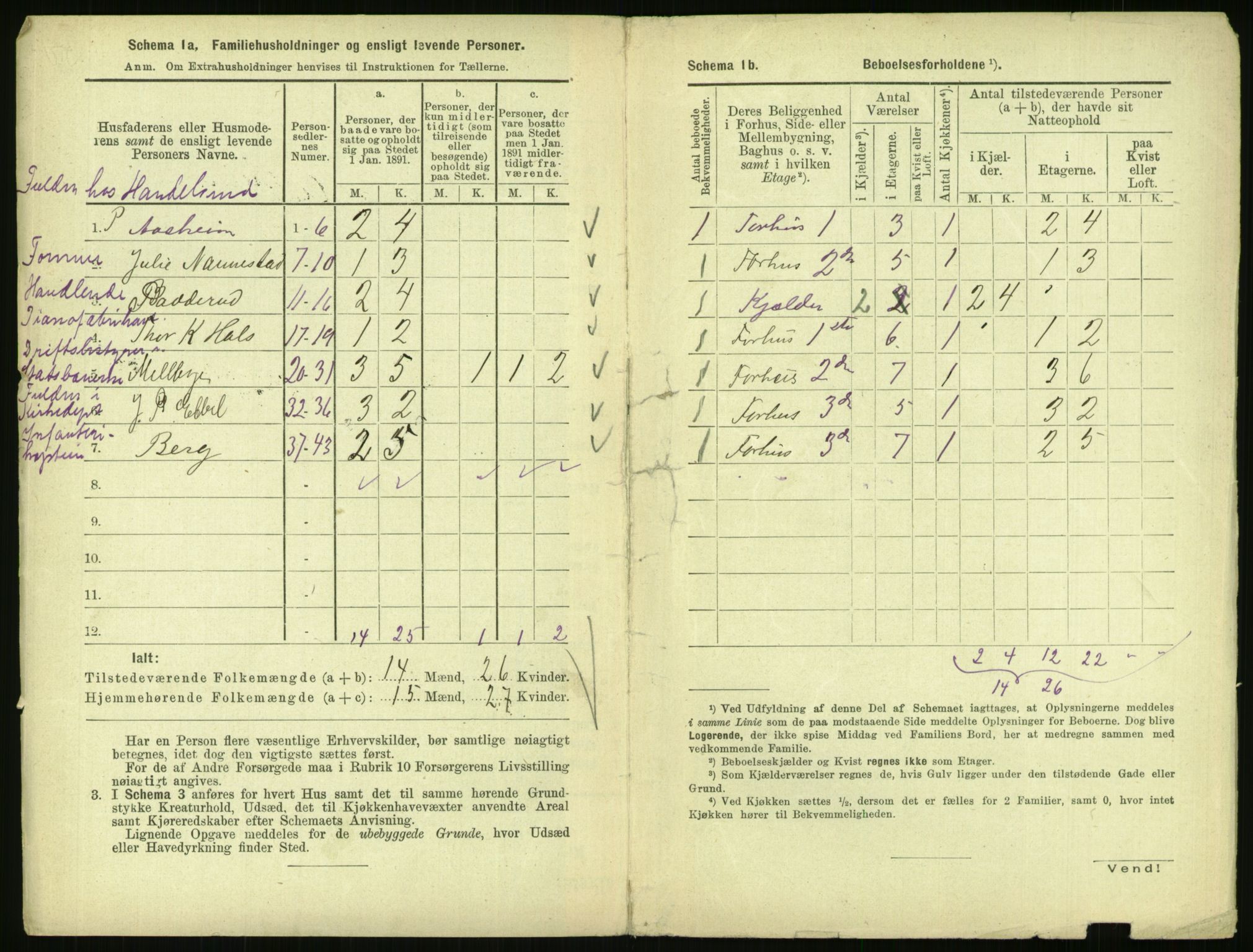 RA, 1891 census for 0301 Kristiania, 1891, p. 51417