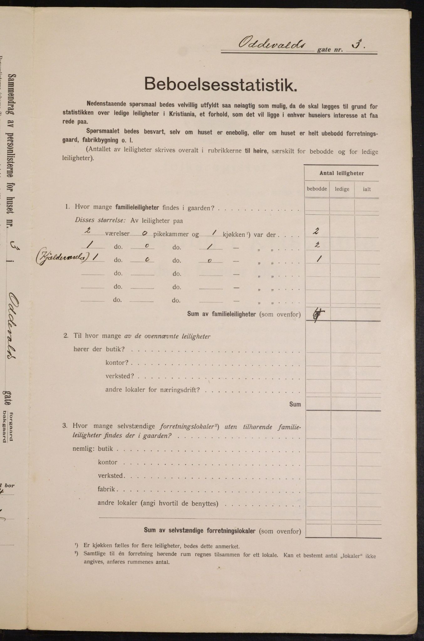 OBA, Municipal Census 1913 for Kristiania, 1913, p. 74564