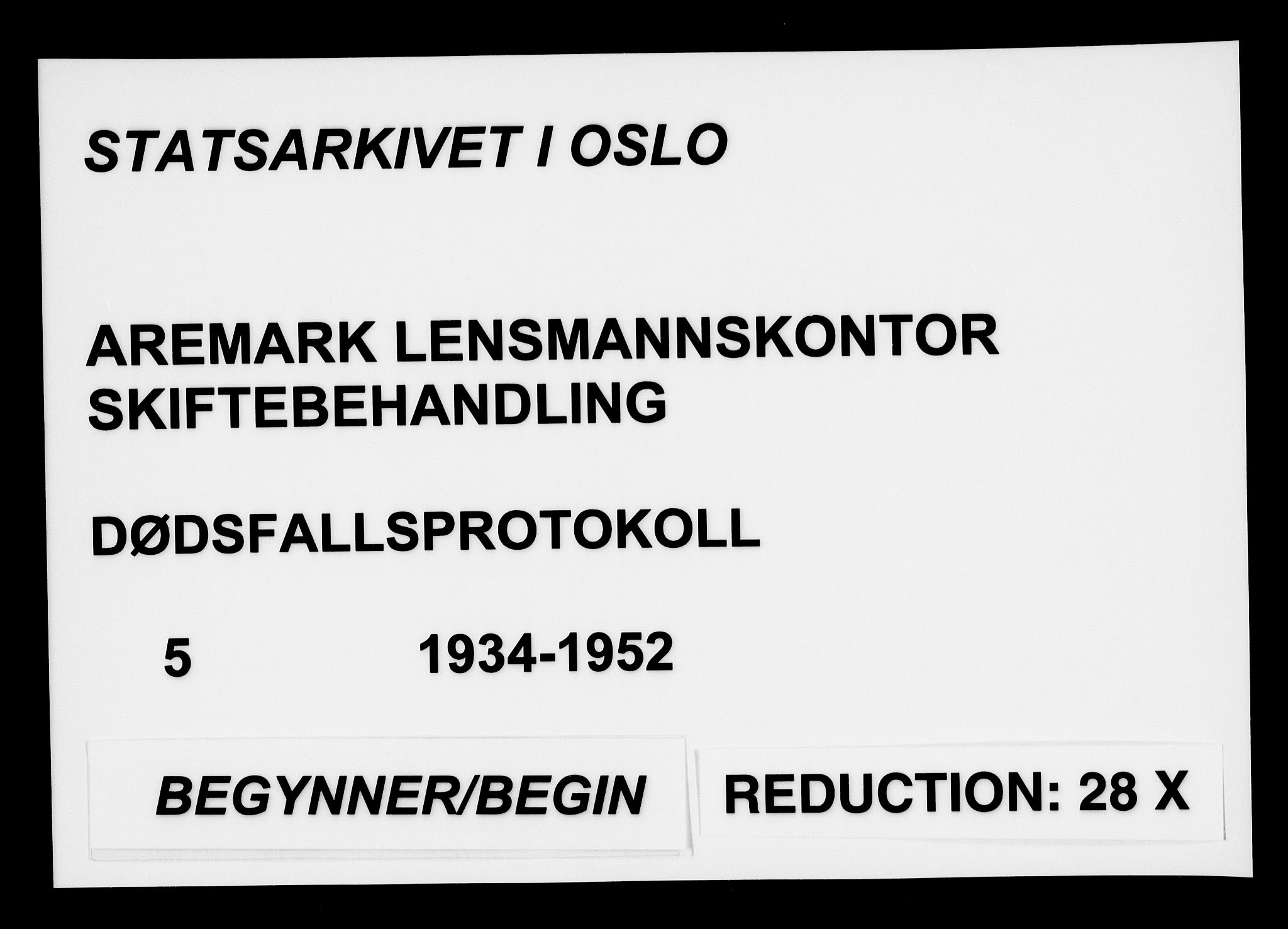 Aremark lensmannskontor, AV/SAO-A-10631/H/Ha/L0005: Dødsfallsprotokoll, 1934-1953