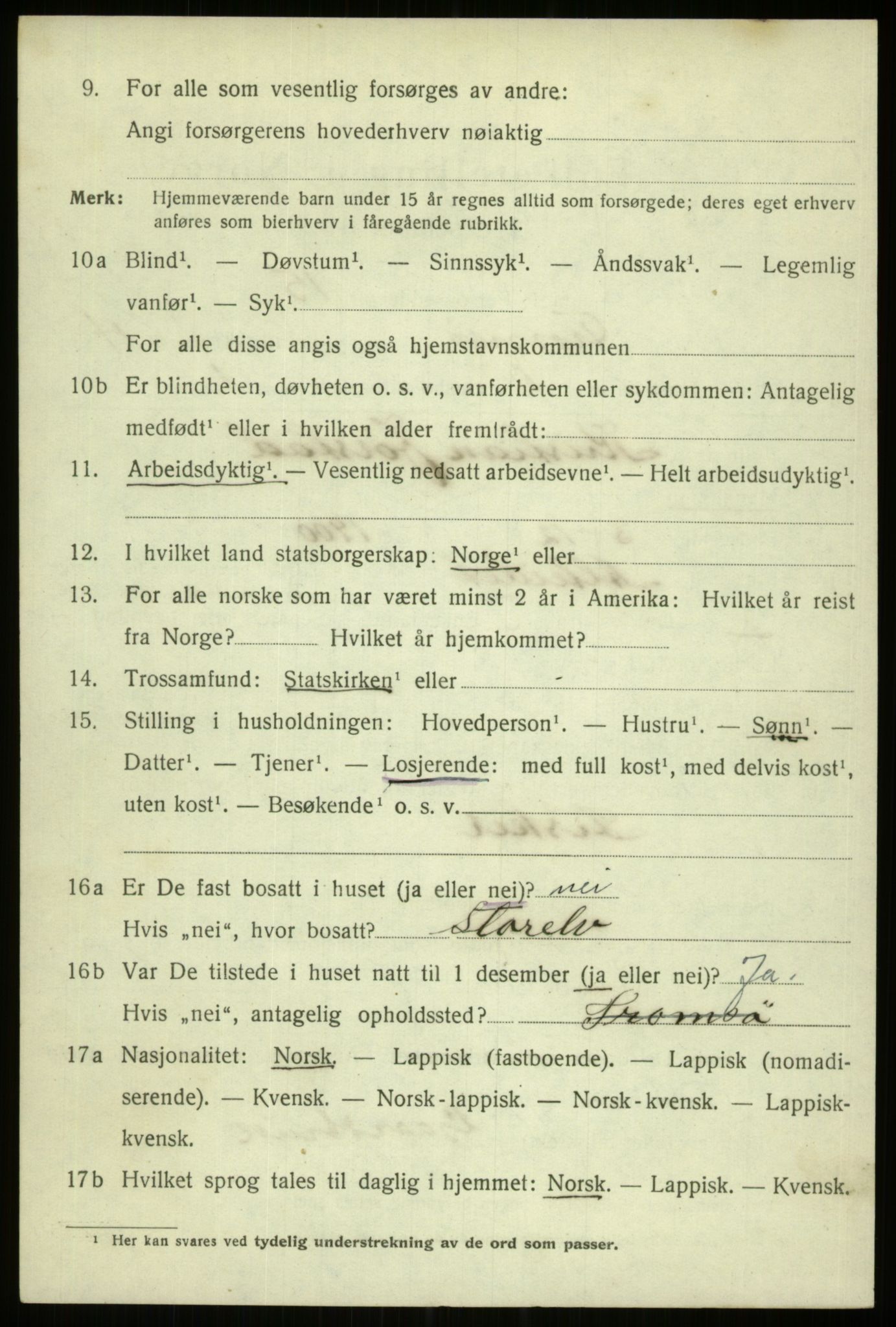 SATØ, 1920 census for Tromsø, 1920, p. 13153