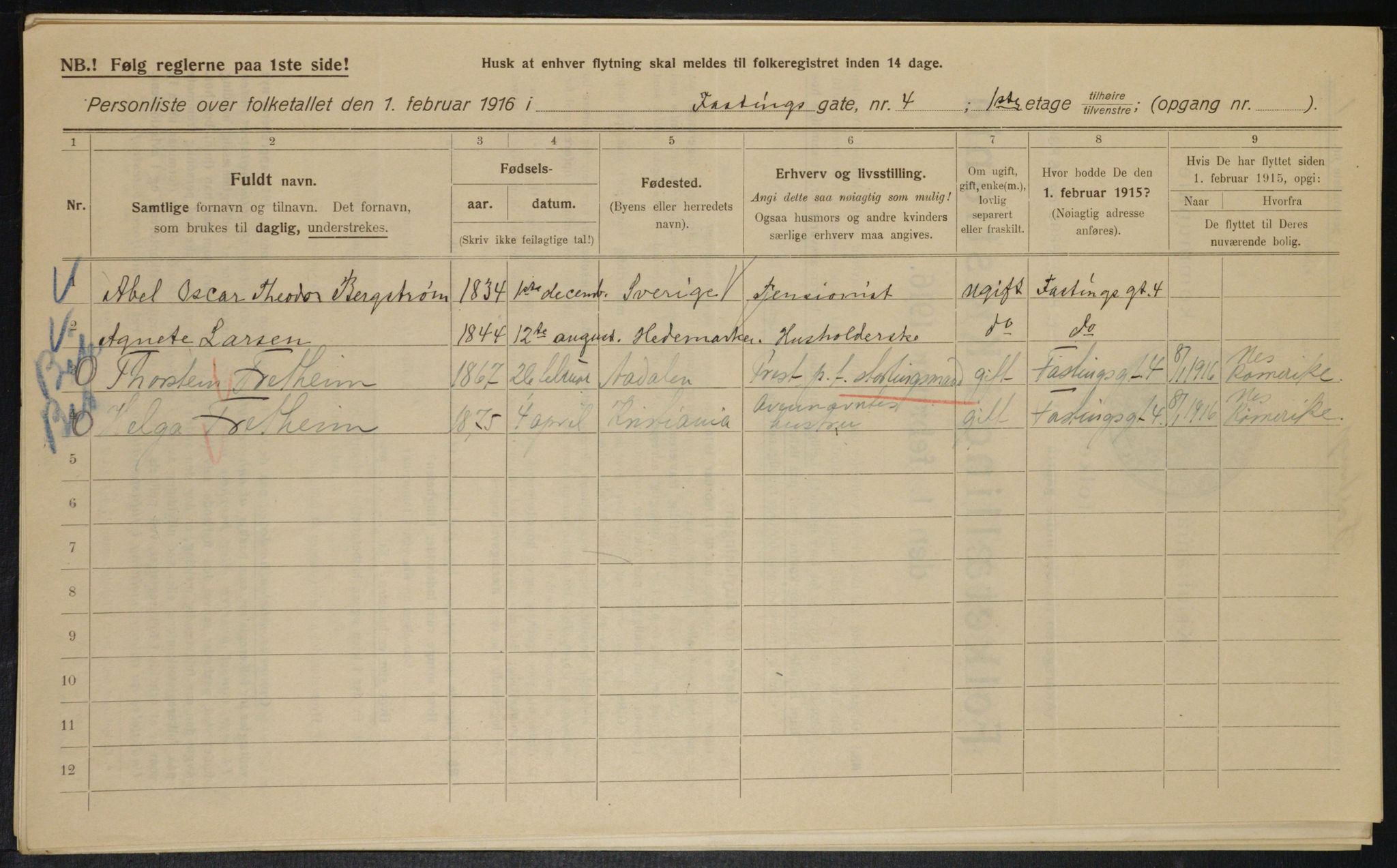 OBA, Municipal Census 1916 for Kristiania, 1916, p. 24017