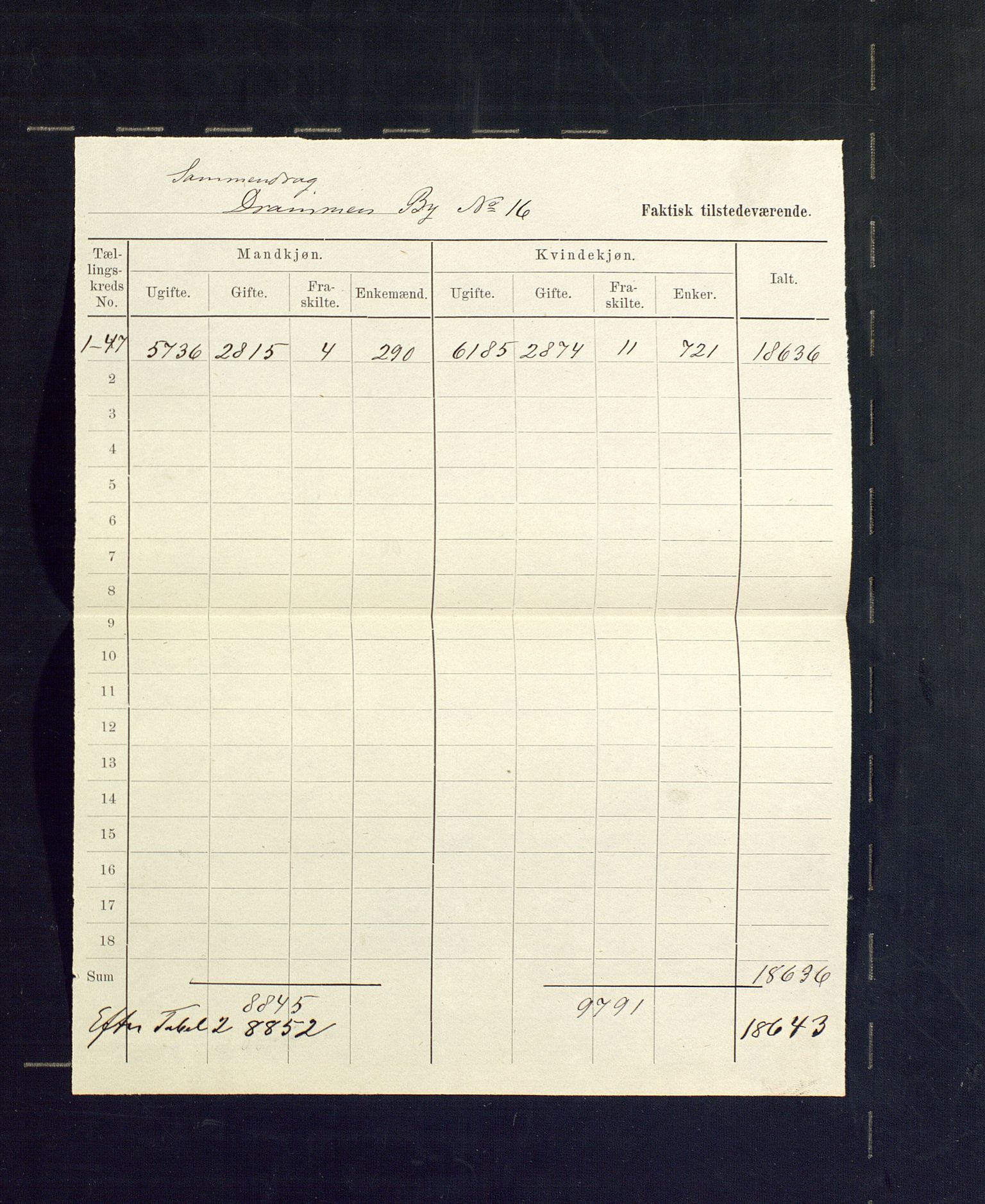 SAKO, 1875 census for 0602 Drammen, 1875, p. 111