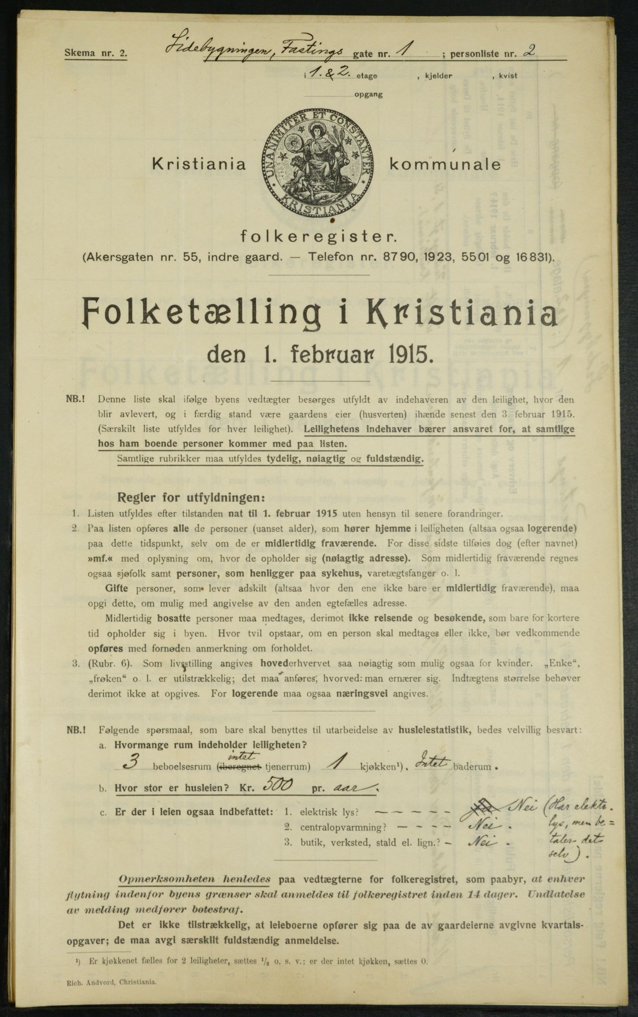 OBA, Municipal Census 1915 for Kristiania, 1915, p. 23182