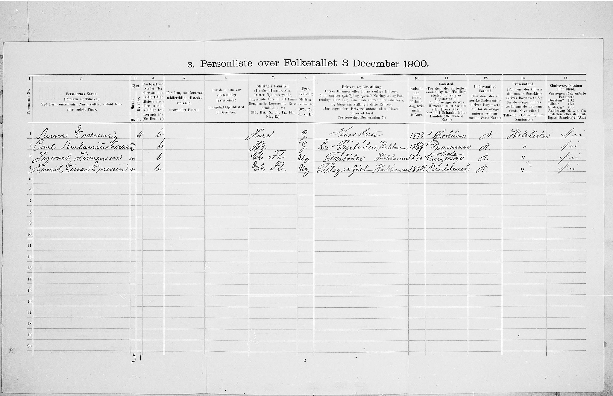 SAO, 1900 census for Kristiania, 1900, p. 76519